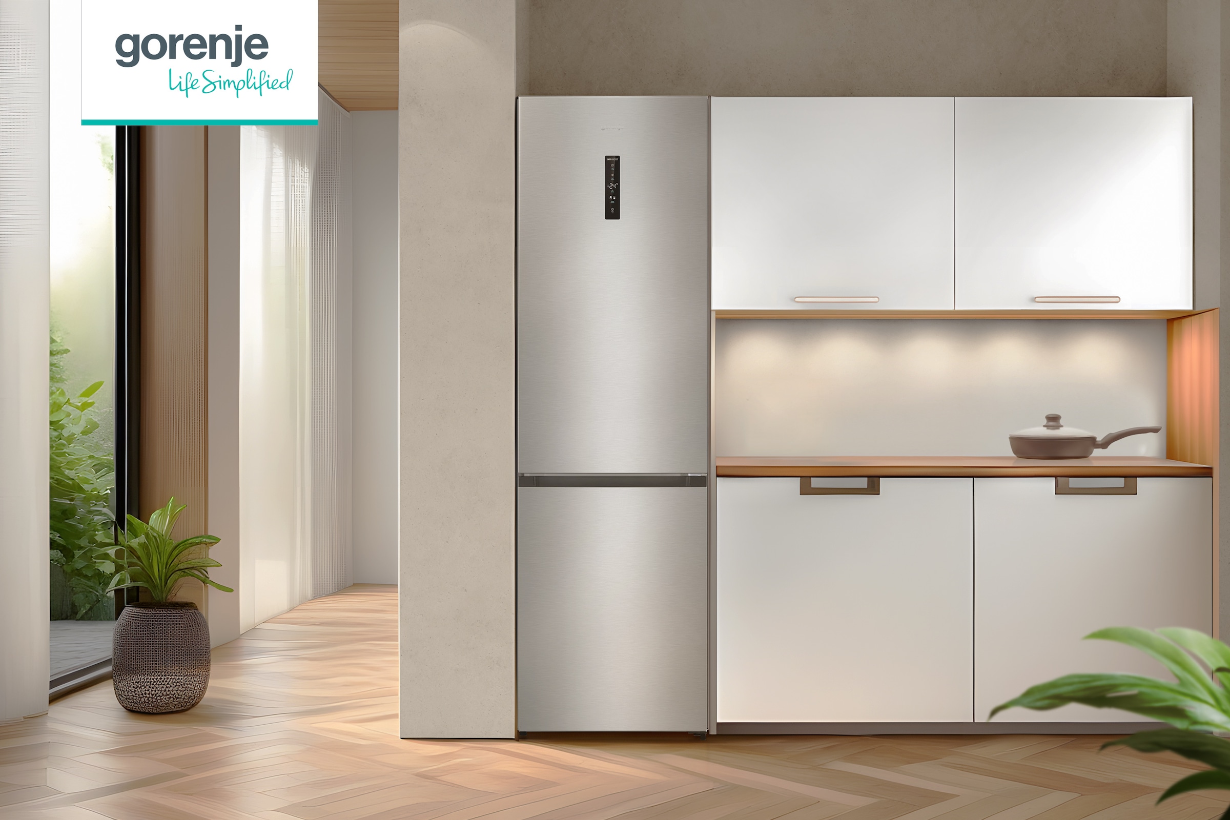 GORENJE Kühl-/Gefrierkombination »NRK620B61X4OT«, kein Abtauen Dank NoFrostPlus, CrispZone mit Feuchteregulierung