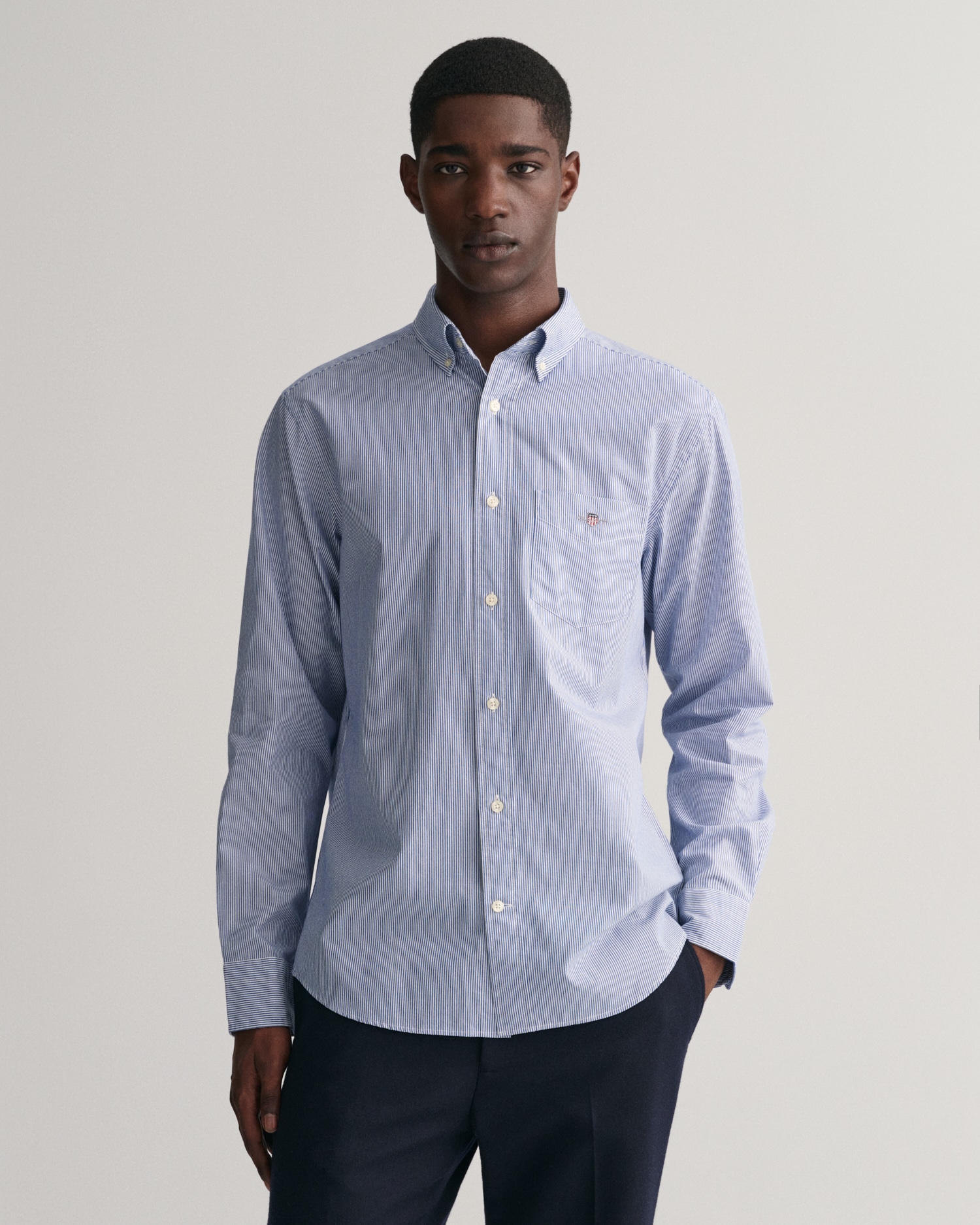 Gant »REG POPLIN BANKER SHIRT« Banker Stripe Popeline, leichte Baumwolle