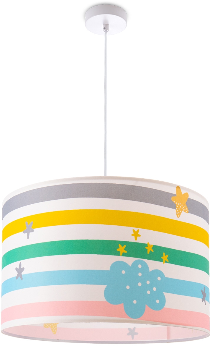 Streifen Regenbogen Babyzimmer »Tweet online E27 Lampe Pendelleuchte Home 462«, bestellen Paco 1 Kinderzimmer Deckenlampe flammig-flammig,