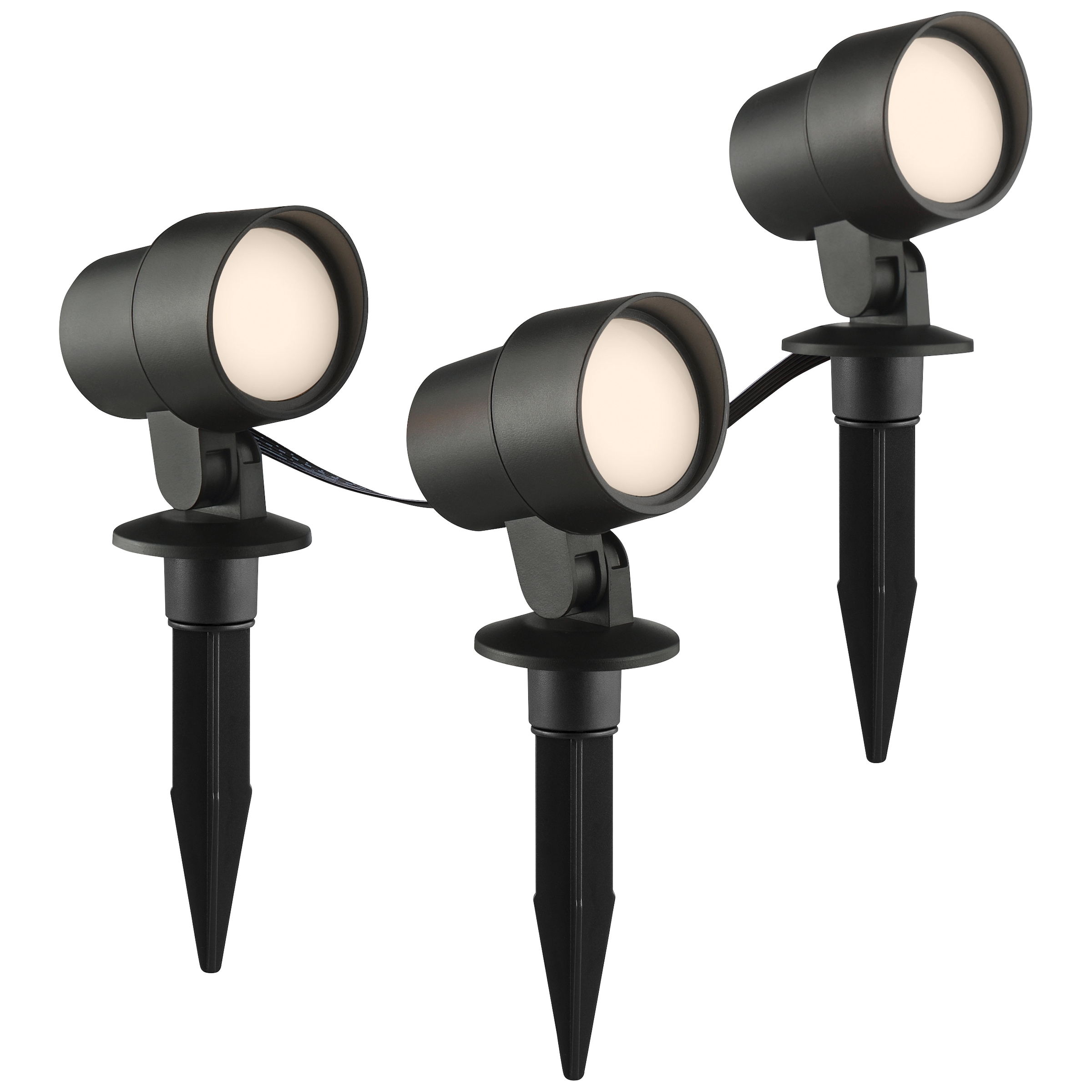 Brilliant LED Gartenleuchte »Kamara« LED-Modul 3 Stk. RGB | warmweiß - kaltweiß LED Gartenspieß Set, dimmbar, RGB, CCT, IP44, schwarz, App steuerbar