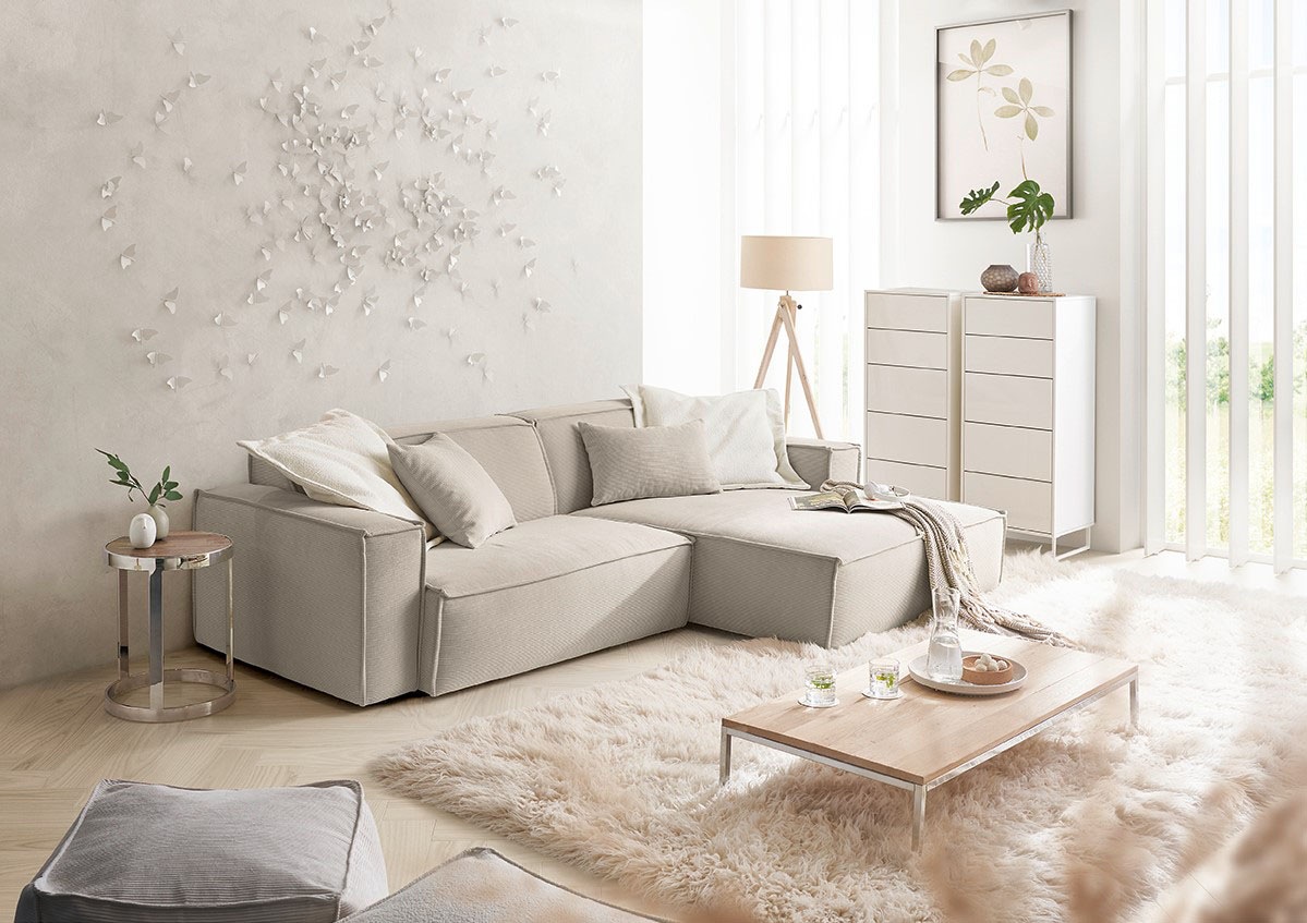 3C Candy Ecksofa »Matteo in elegant, kubischer Formensprache, bequem, L-For günstig online kaufen