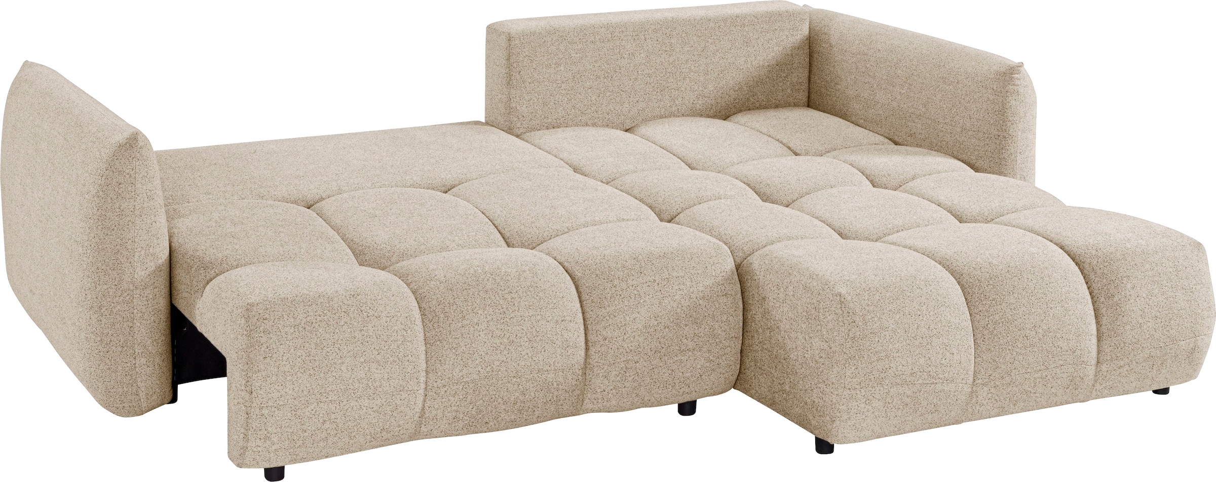 exxpo - sofa fashion Ecksofa »Livonia, B/T: 260/187, modern & praktisch für kleine Räume« Mit Bettfunktion & Bettkasten,hoher Sitzkomfort,inkl. Steppung, L-Form