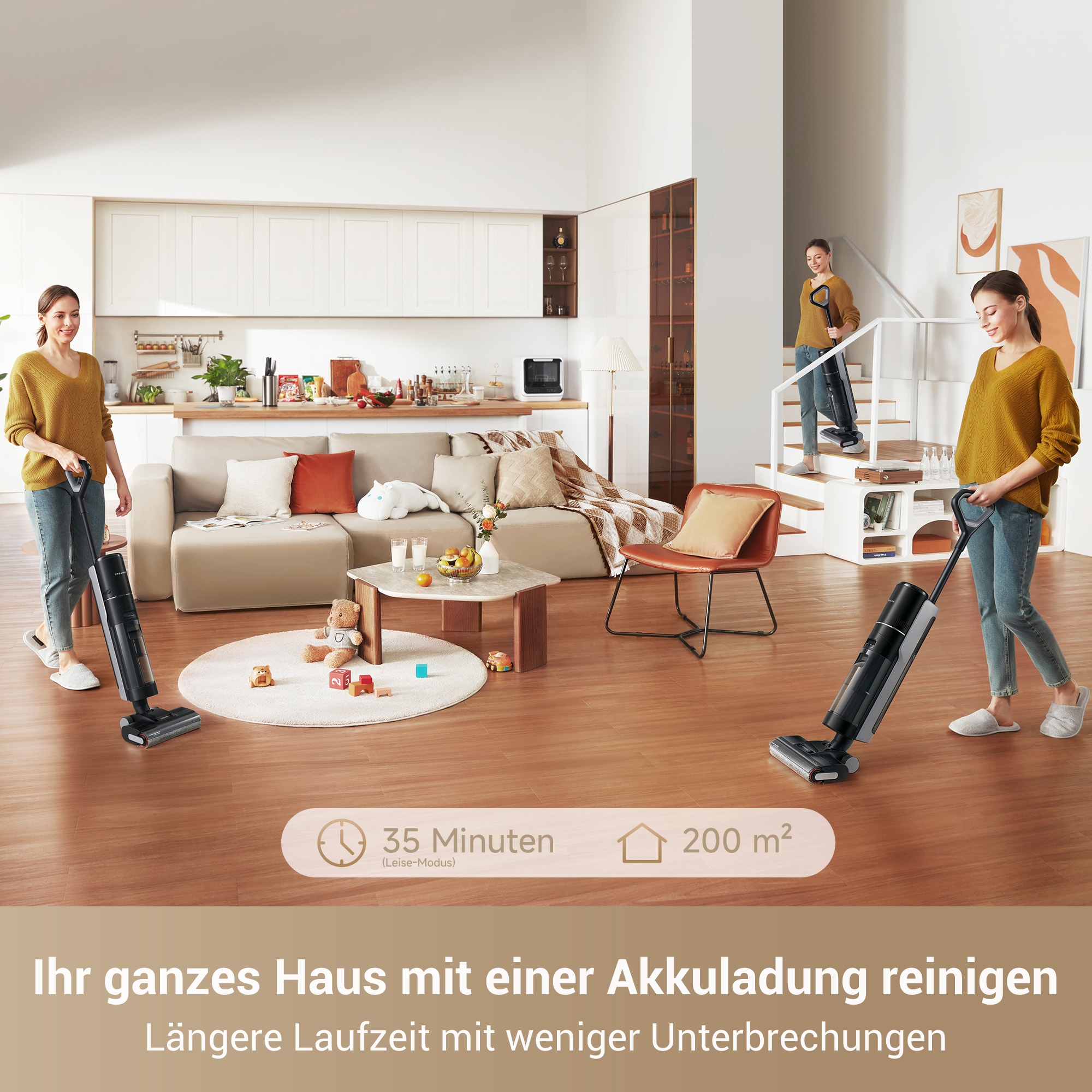 Dreame Nass-Trocken-Sauger »G10 Pro« 300 W, Intelligente Schmutzerkennung, Selbstreinigung