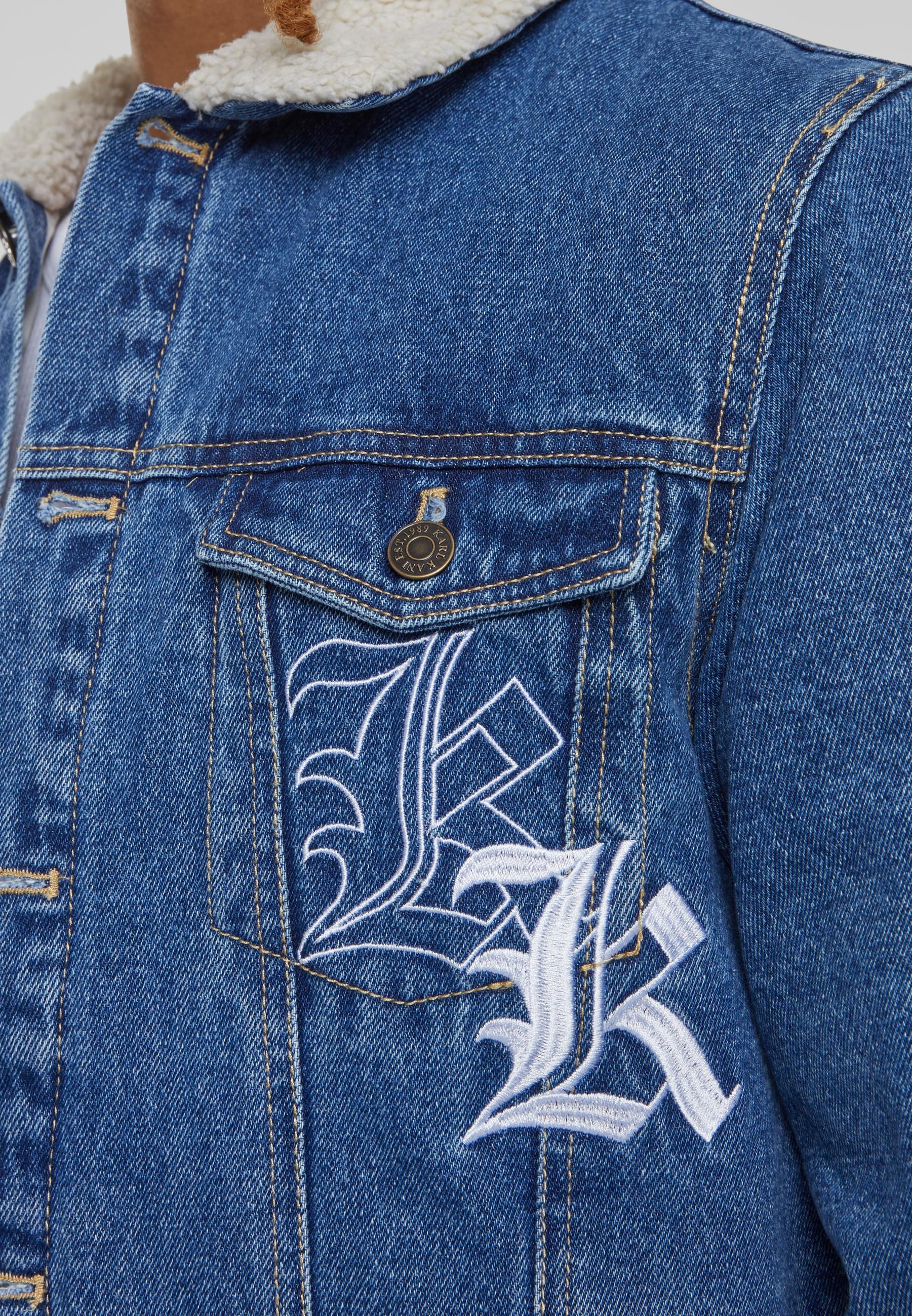 Karl Kani Jeansjacke »Karl Kani Herren KM224-062-1 KK Old English Denim Jacket« 1 Stk. tlg. ohne Kapuze