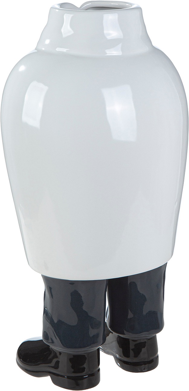 GILDE Tischvase »Vase Mann Mr. weiß H. 34 cm« Vase, Mr., Gesichtsvase, humorvoll, maskulin, Geschenkidee