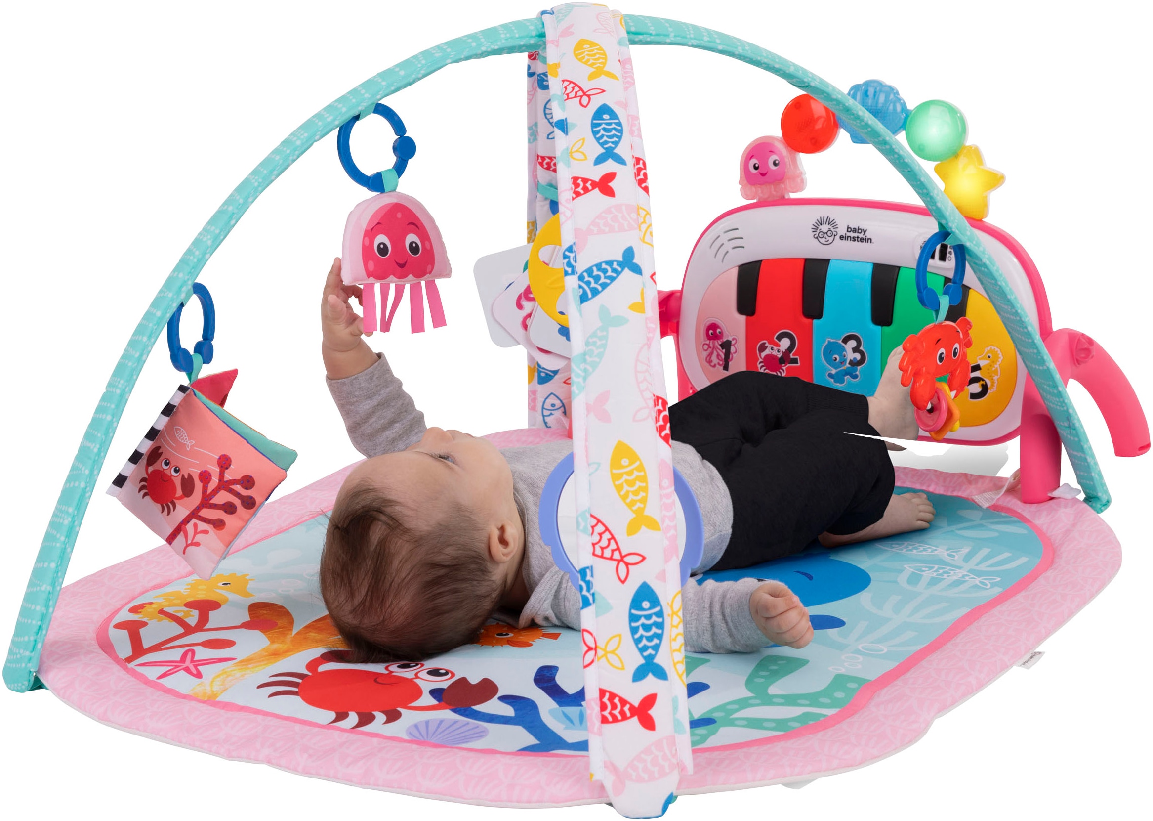 Baby Einstein Spielbogen »4-in-1 Kickin’ Tunes Jellyfish Jamboree Music & Language Discovery Gym«, mit Soundeffekt