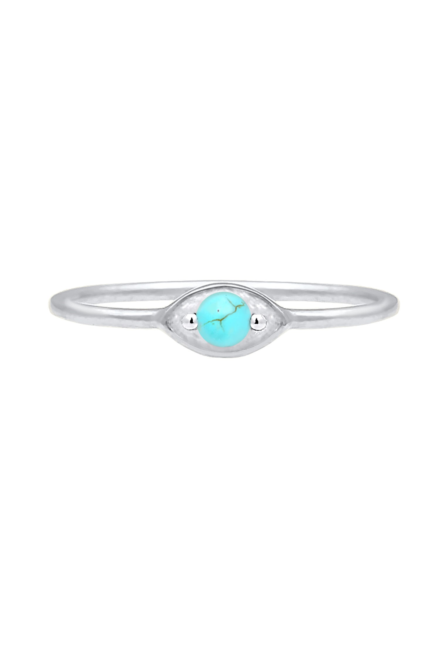 Elli Fingerring »Evil Eye Talisman Symbol mit Türkis 925 Silber«
