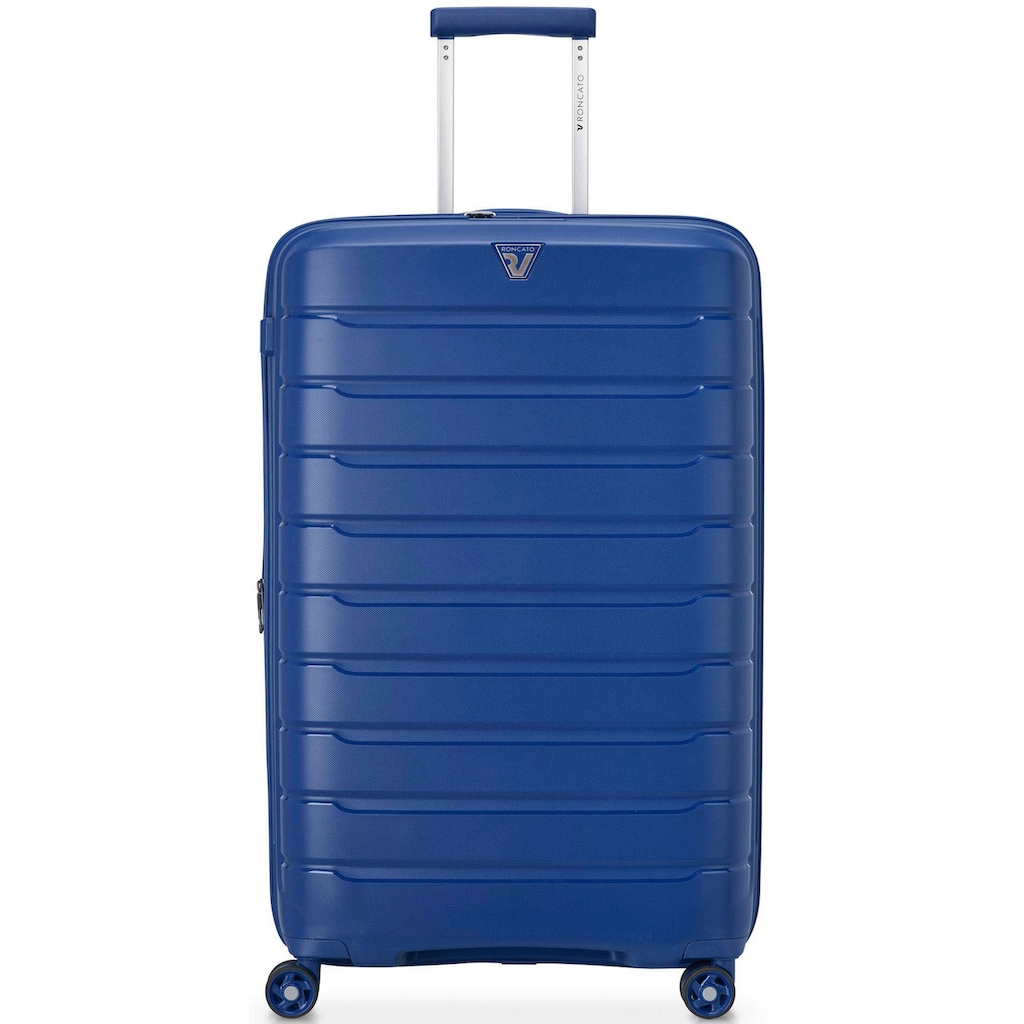 RONCATO Hartschalen-Trolley »B-FLYING, 76 cm, dunkelblau«, 4 Rollen, Reisegepäck Aufgabegepäck Volumenerweiterung Koffer