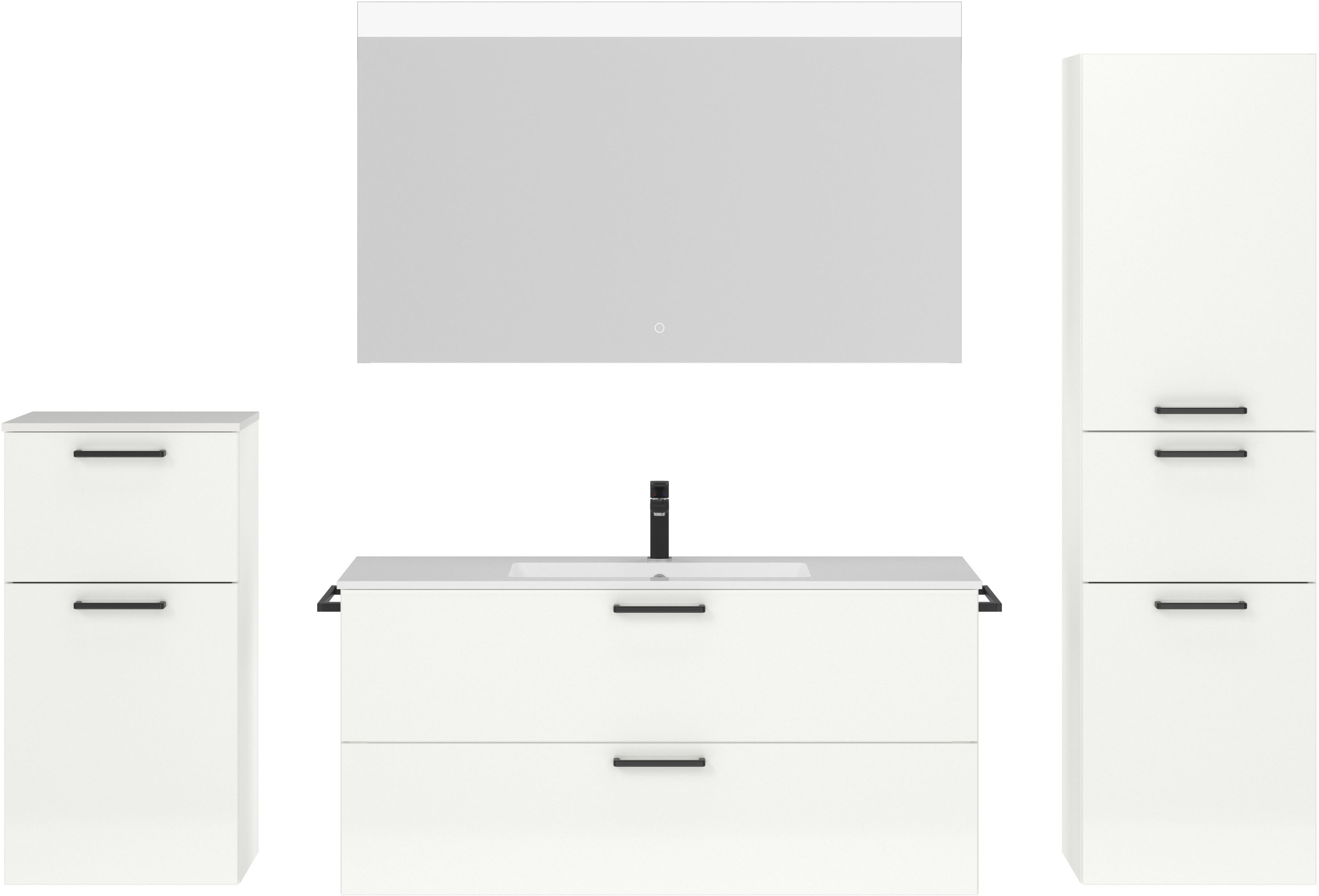 nobilia® Badmöbel-Set »Tolvina« vormontiert, mit Soft-Close, 4 Stk. tlg. günstig online kaufen