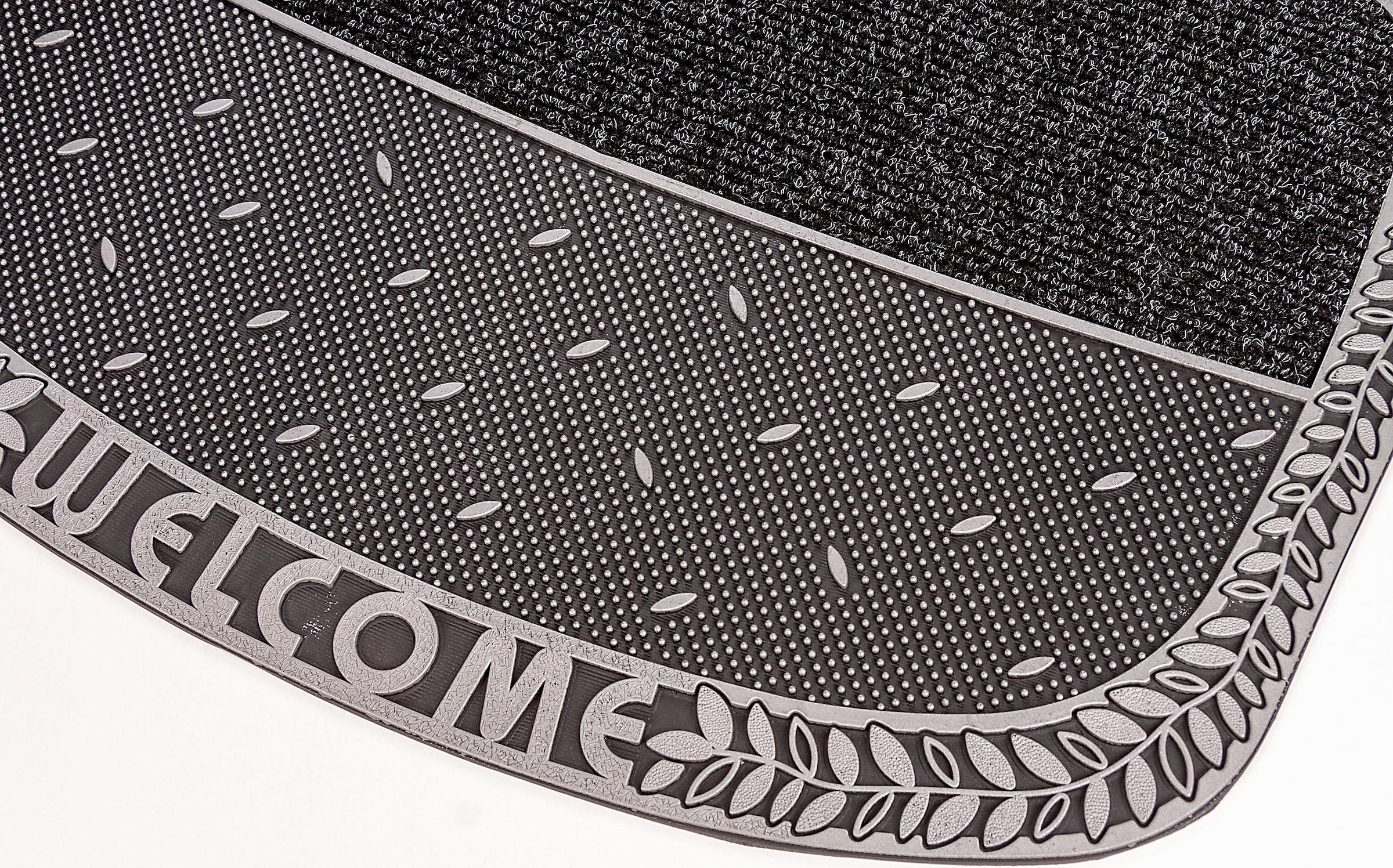 Home2Fashion Fußmatte »TC Clean Tendri, Welcome«, rechteckig, 8 mm Höhe, Schmutzfangmatte, mit Spruch, robust, In- und Outdoor geeignet