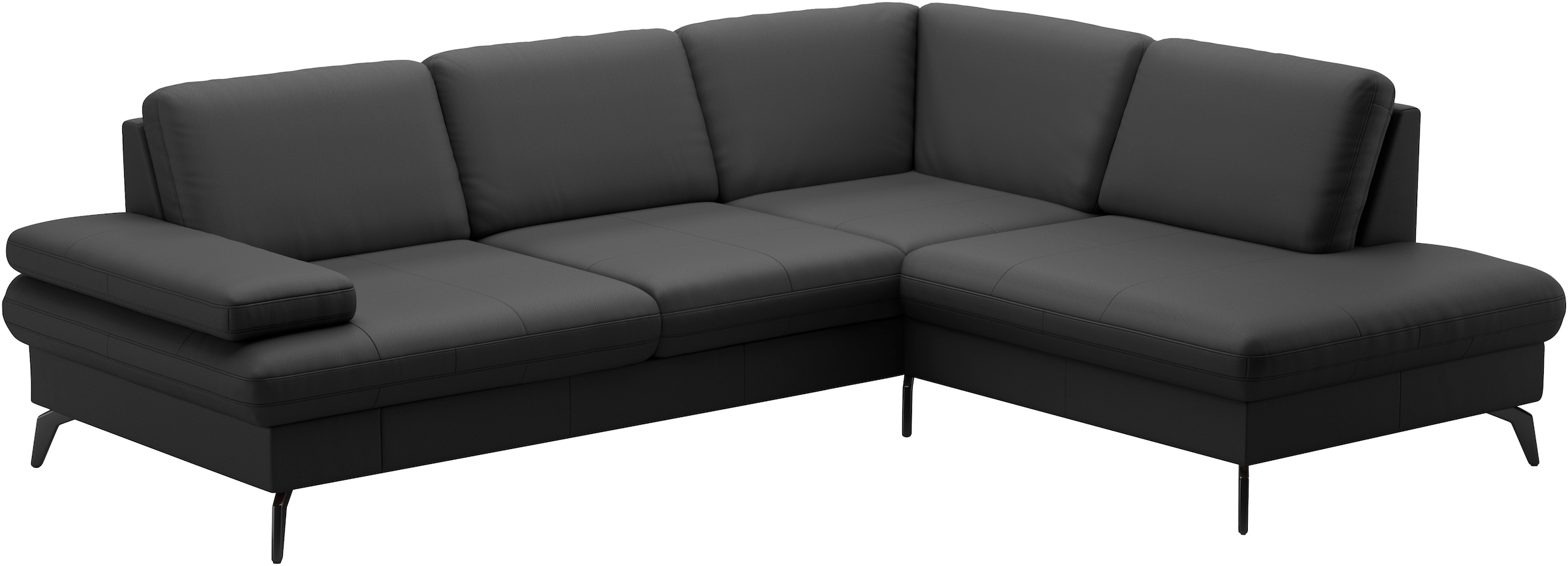 sit&more Ecksofa »Morris L-Form, inkl. Sitztiefenverstellung«, wahlweise mit Armteilverstellung, Bettfunktion & Bettkasten