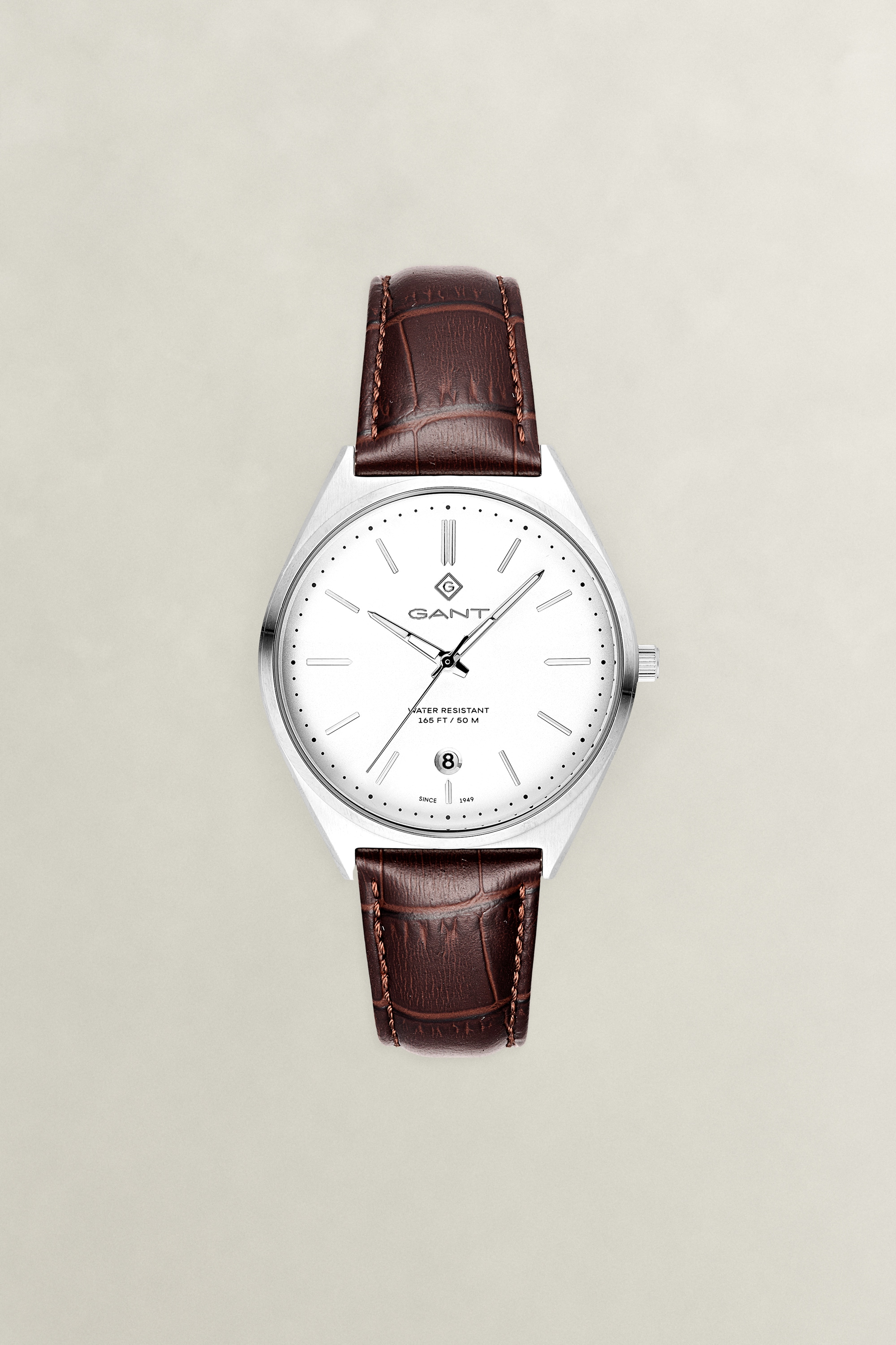 Gant Quarzuhr »Abington« Armbanduhr, Herrenuhr, Lederarmband, analog, Tag