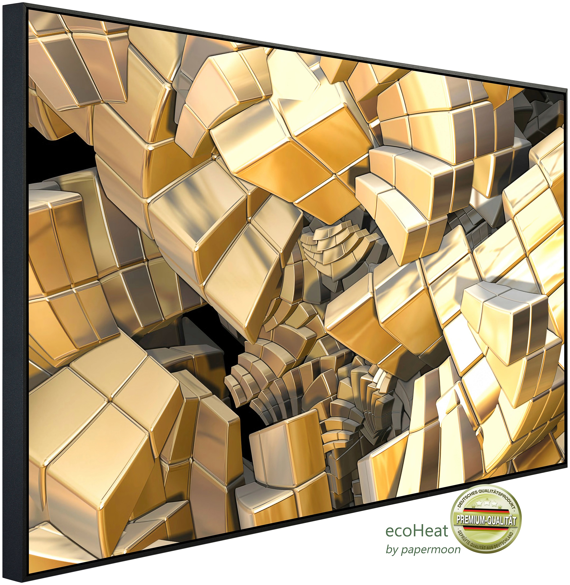 Papermoon Infrarotheizung »Fraktale goldene Treppe«, sehr angenehme Strahlu günstig online kaufen