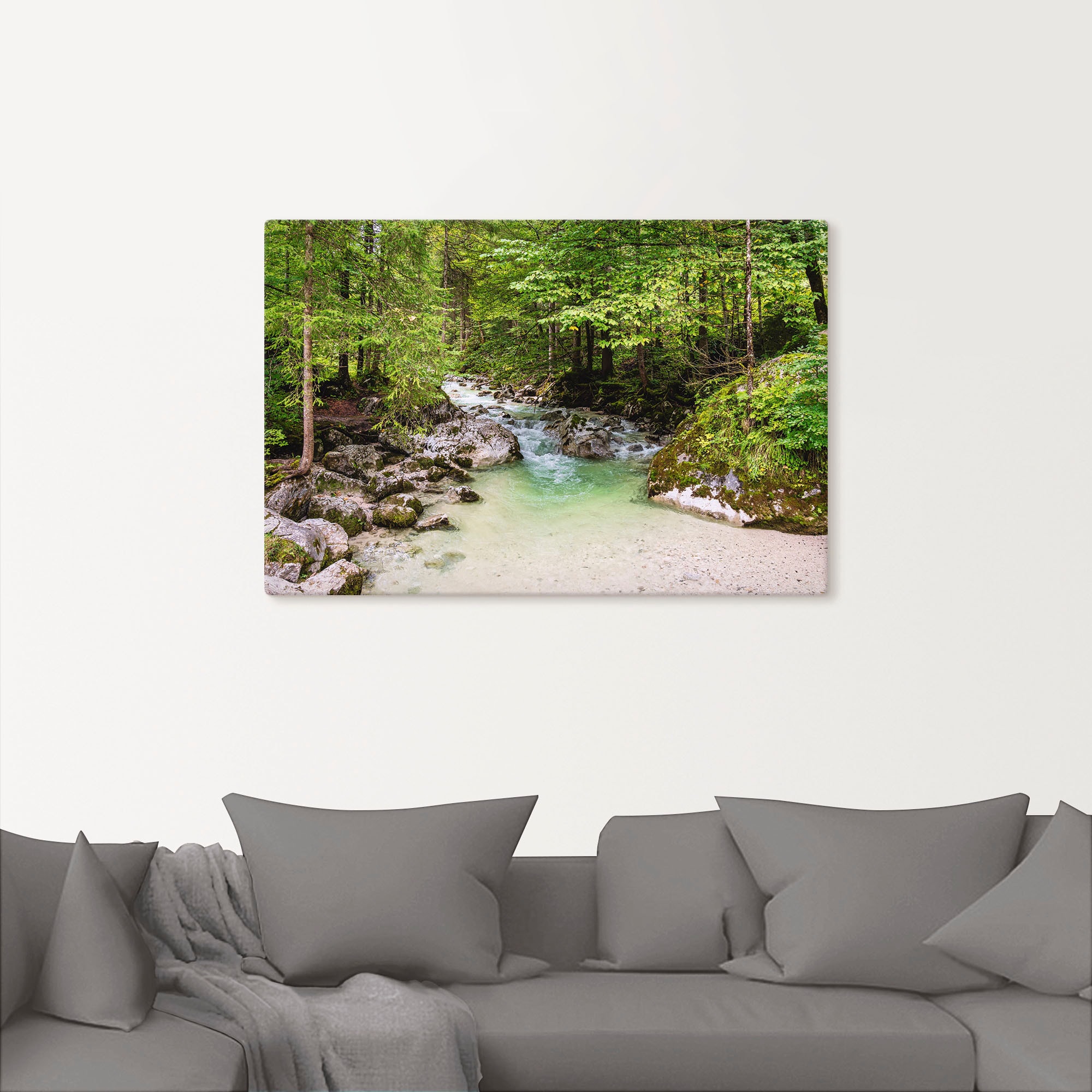Artland Wandbild »Ramsauer Ache im Zauberwald«, Gewässer, (1 St.), als Leinwandbild, Poster in verschied. Größen