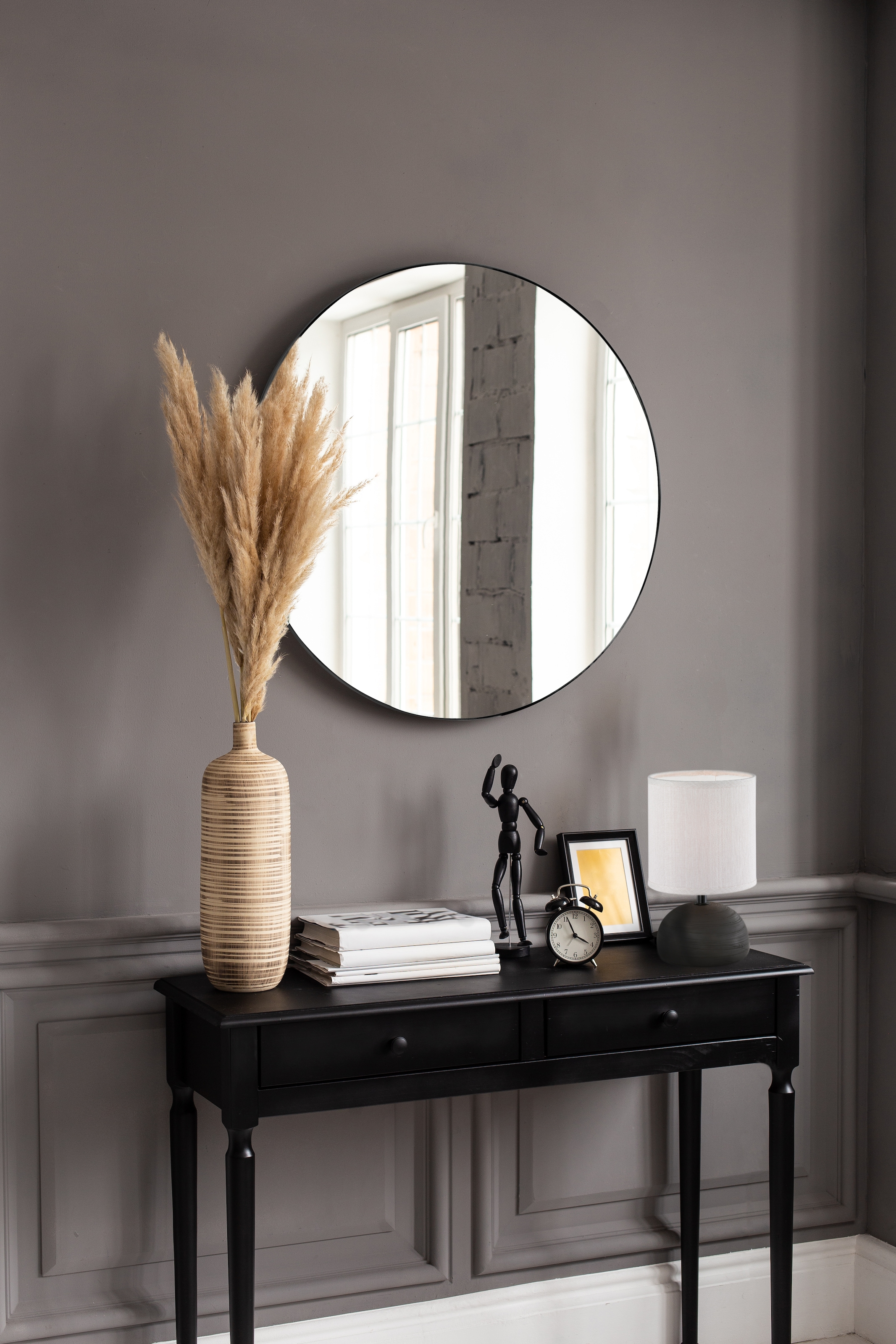 MIRRORS AND MORE Dekospiegel »Mila« Wandspiegel, rund, Ø 50 cm, lackiertes günstig online kaufen