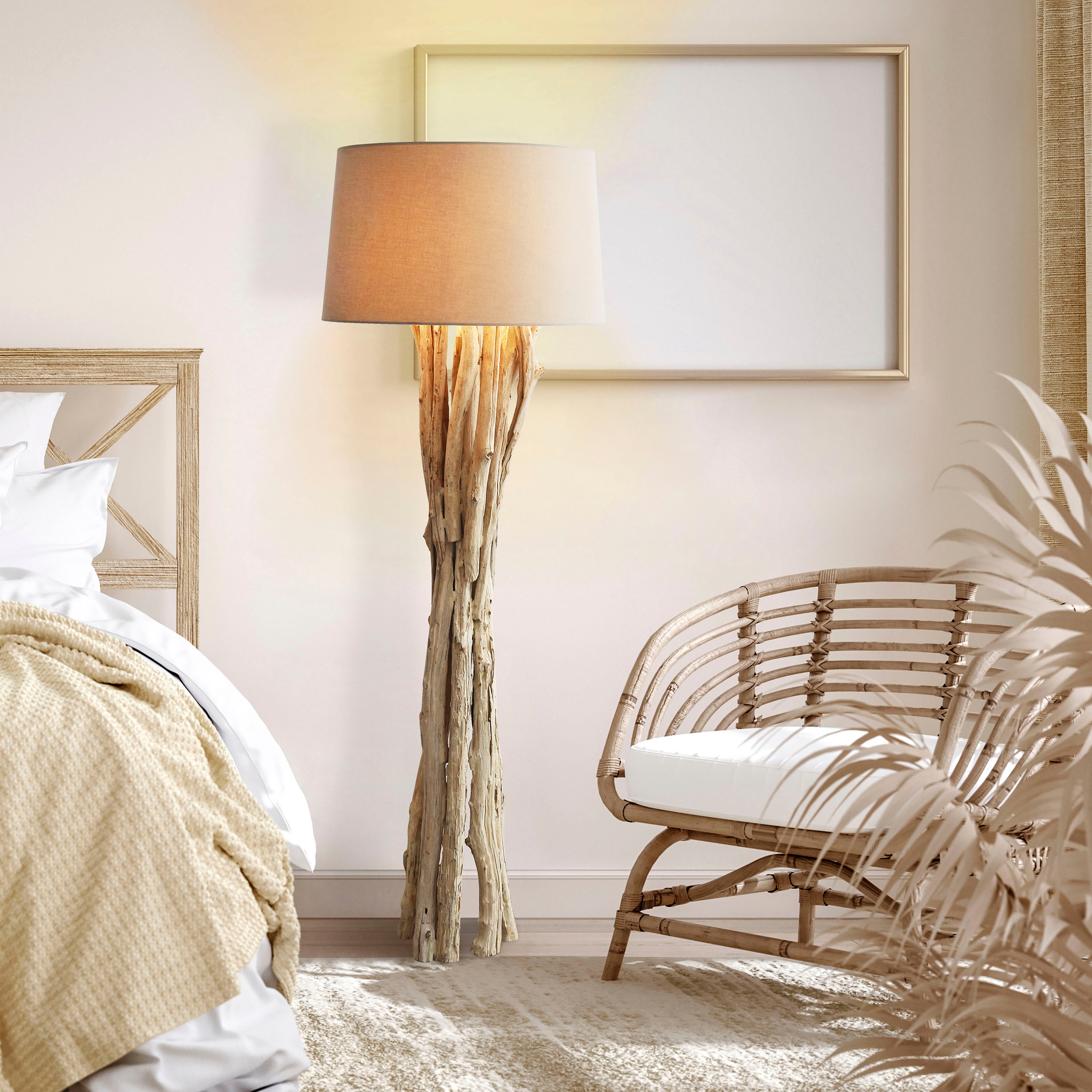 SalesFever Stehlampe »Rae«, 1 flammig, Leuchtmittel E27 | ohne Leuchtmittel, handgefertigt