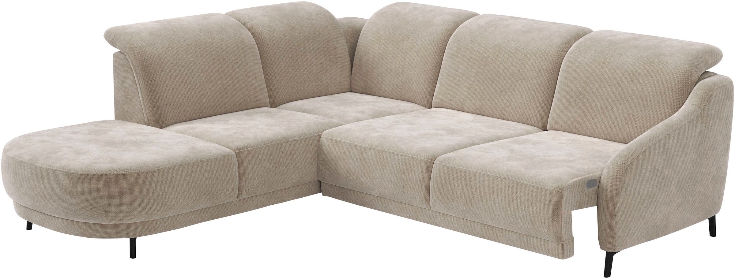 sit&more Ecksofa »Blues L-Form«, wahlweise mit Klapptisch und USB