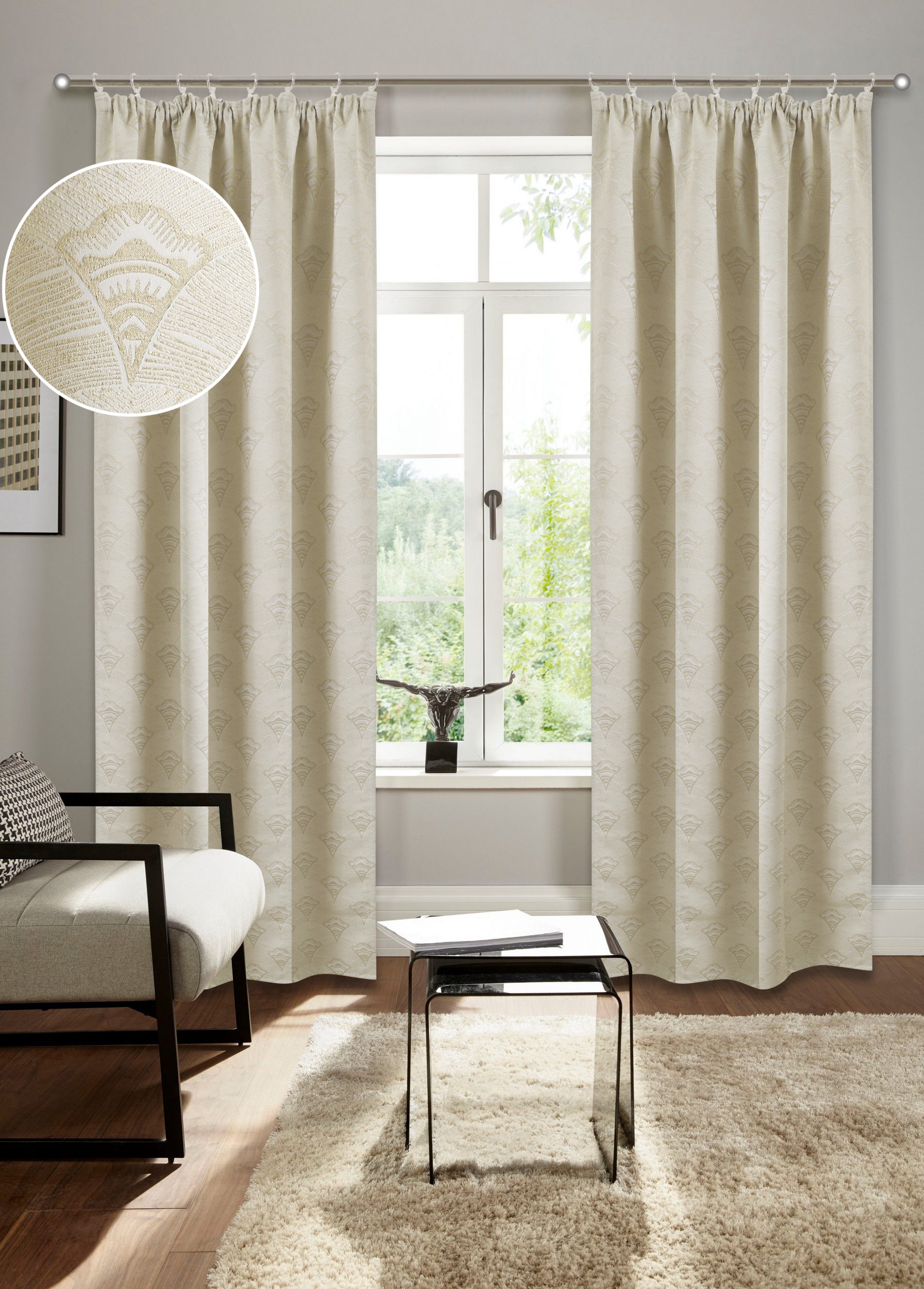 Bruno Banani Verdunkelungsvorhang »Alessio« Kräuselband 1 Stk. tlg. Elegant günstig online kaufen