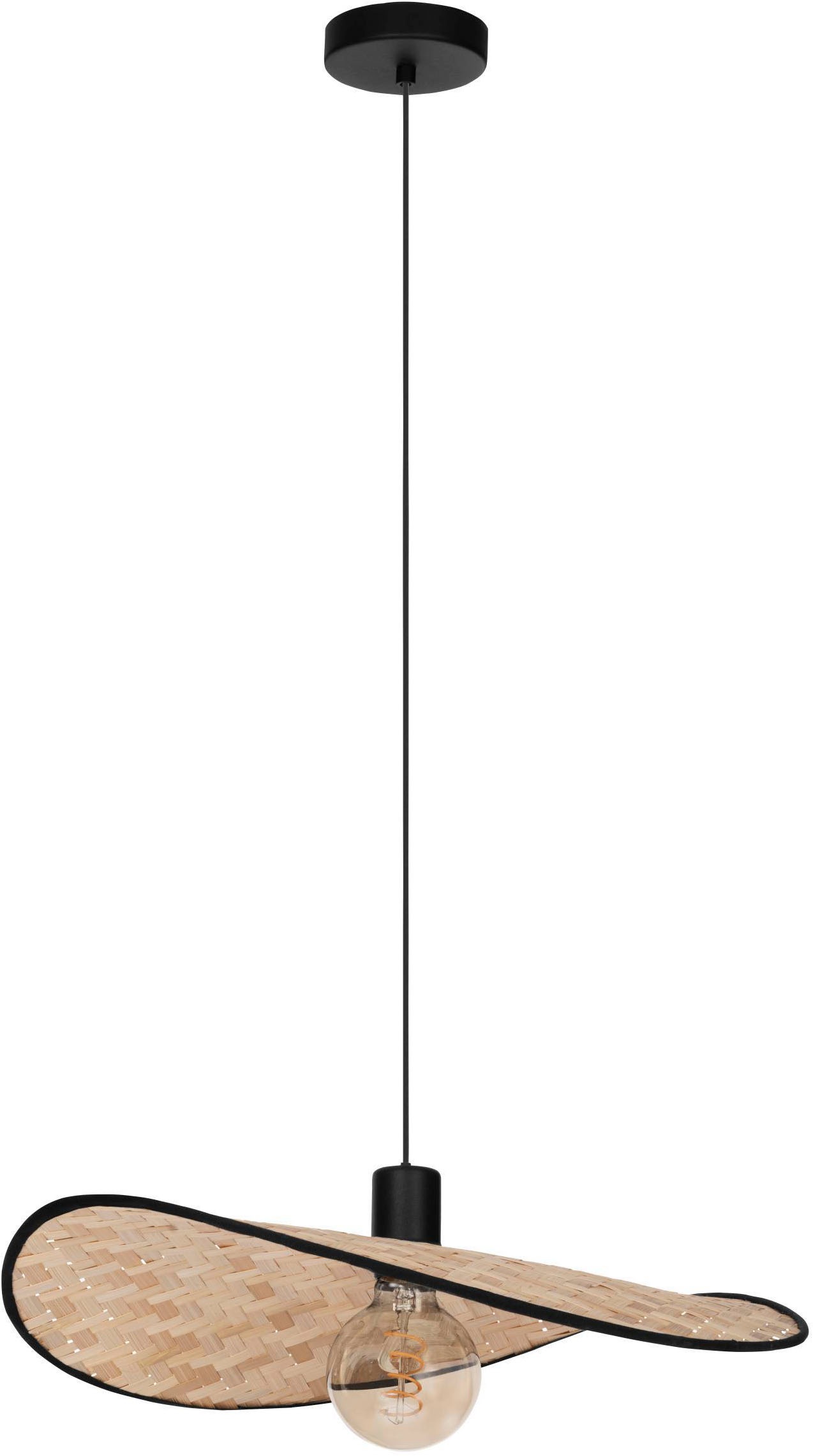 EGLO Hängeleuchte »Marywell Pendelleuchte, Wohnzimmerlampe aus Bambus und M günstig online kaufen