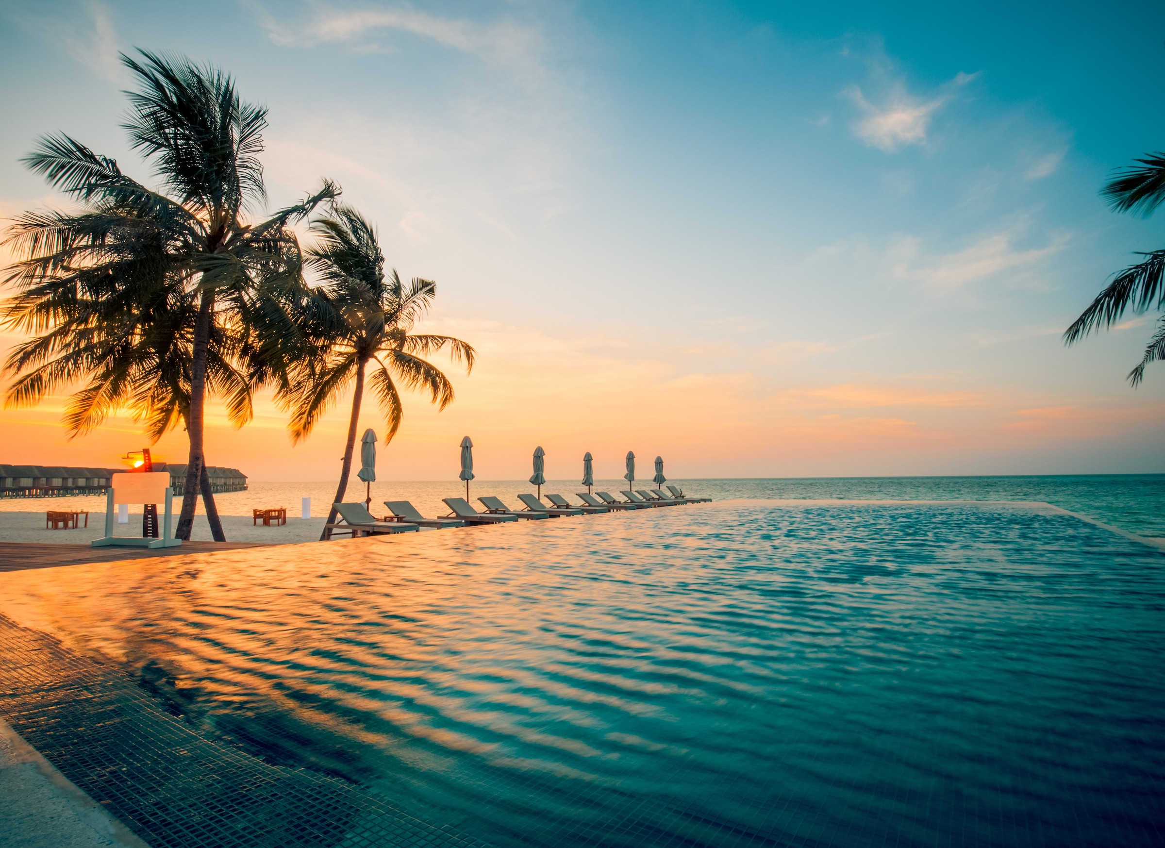Papermoon Fototapete »Sunset on Maldives« glatt günstig online kaufen