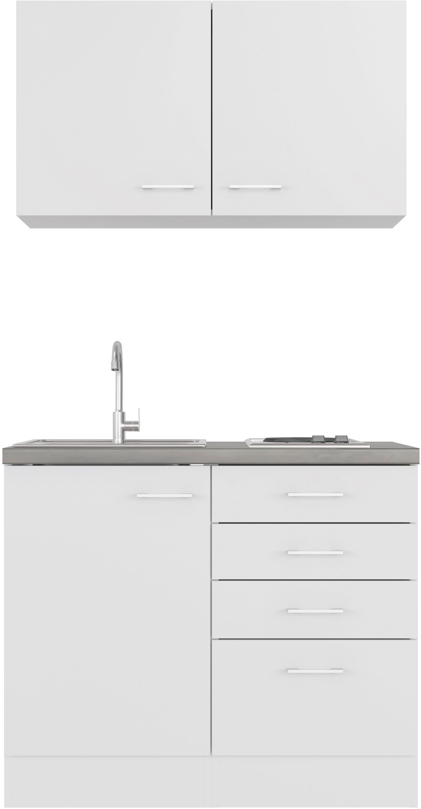Flex-Well Classic Miniküche Lucca 100 cm Weiß matt - Caledonia günstig online kaufen