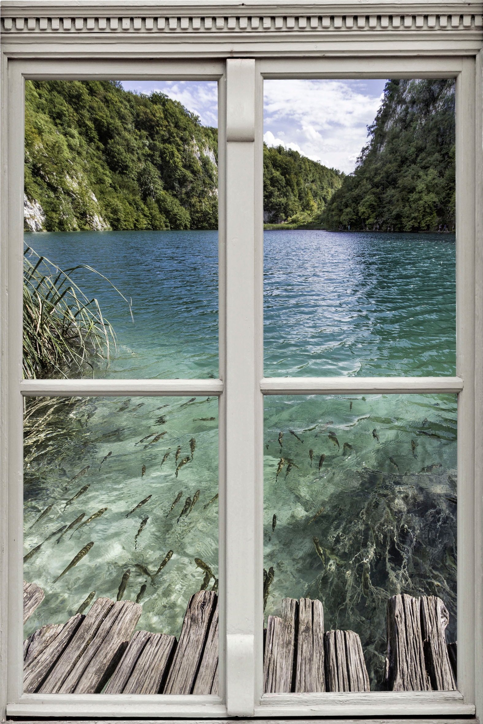 queence Wandsticker »Fische«, Wandsticker, Wandbild, selbstklebend, 3D, Fenster