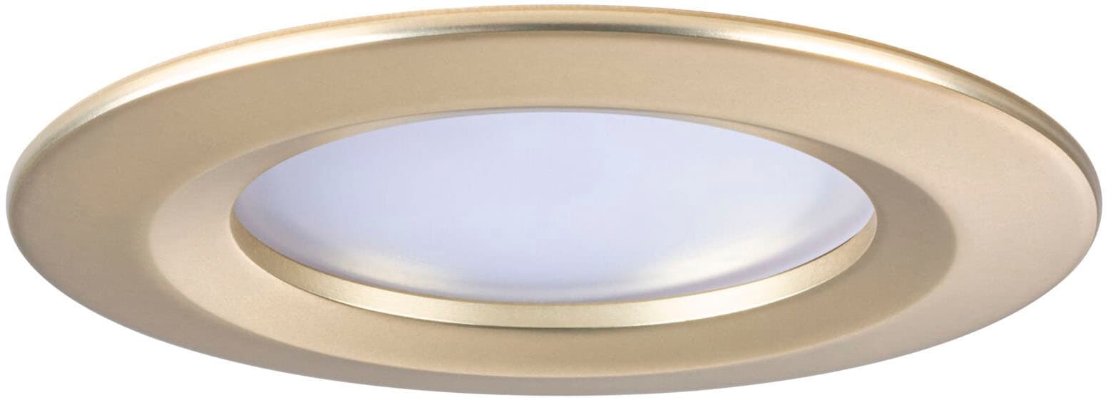 Paulmann LED Einbauleuchte »LED Einbauleuchte Nova Coin IP44 rund 78mm Coin Gold matt«, 3 flammig, Leuchtmittel LED-Modul | LED fest integriert