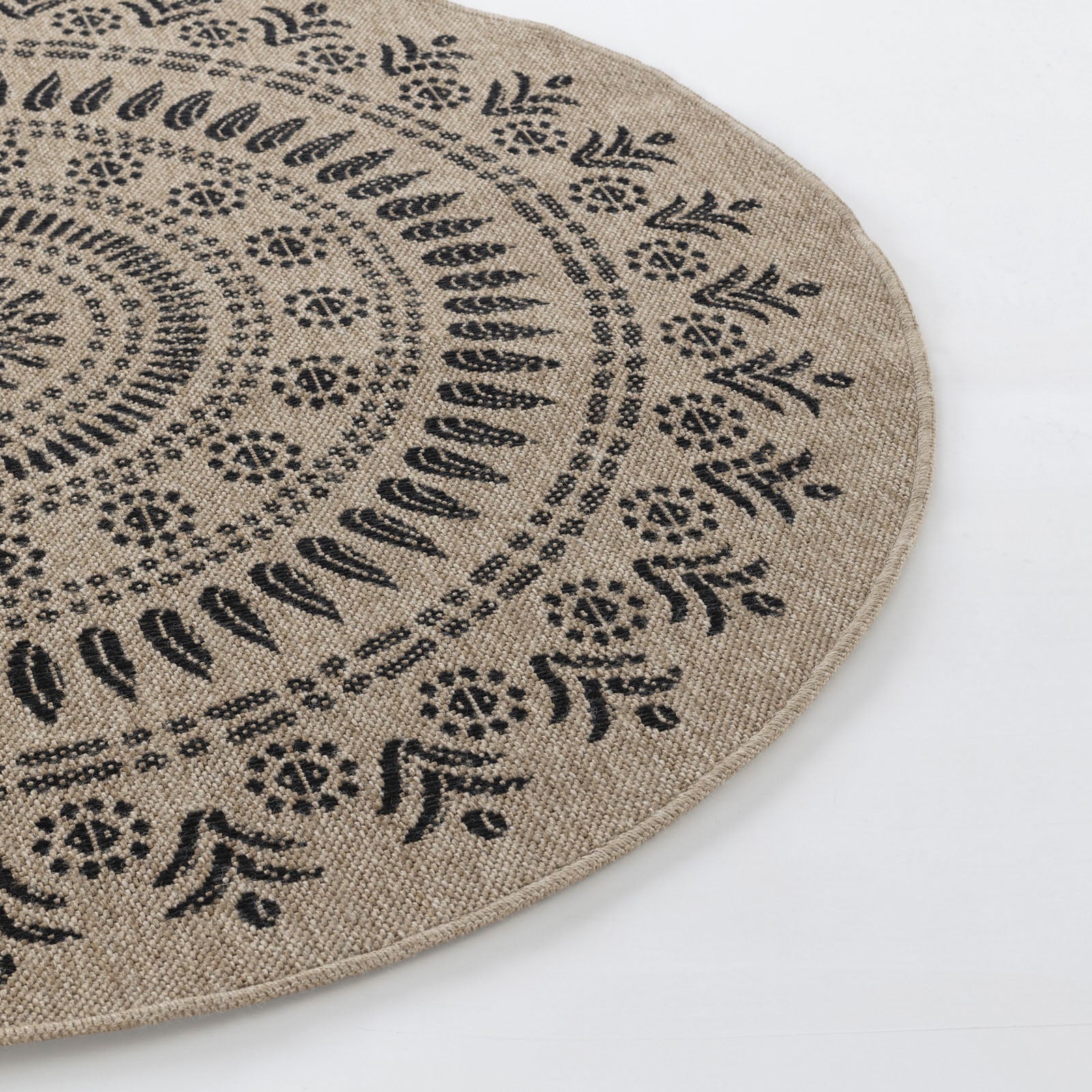 Livabliss Teppich »ILA«, rund, 8 mm Höhe, Teppich In- /Outdoor Boho Jute-Optik, Balkon, Terrasse, Garten, Rund