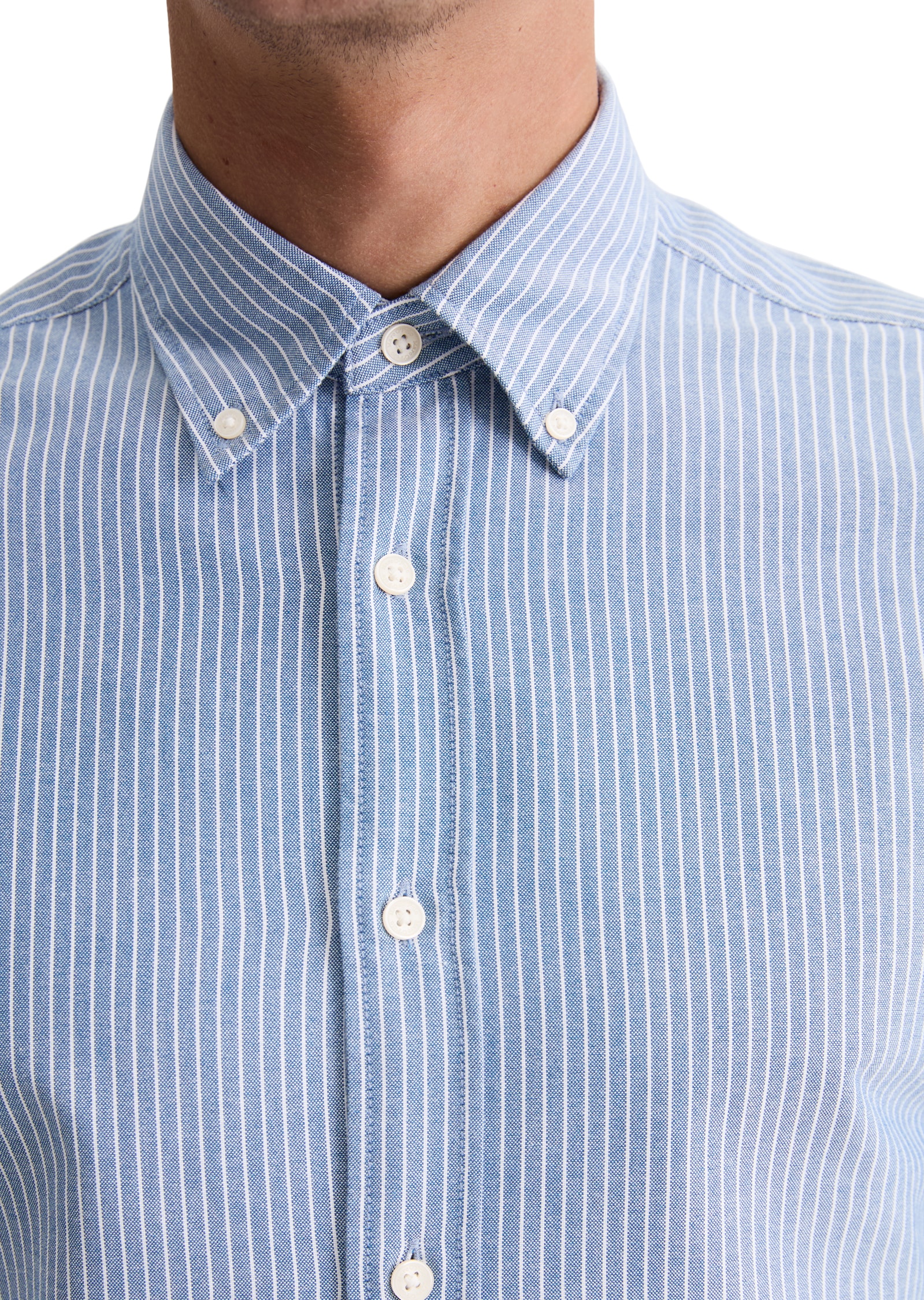 Marc O'Polo Langarmhemd Oxford-Hemd, regular fit mit Button-Down-Kragen