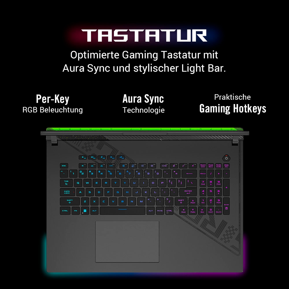 Asus Gaming-Notebook »ROG Strix G18 G814JIR-N6003W«, 45,7 cm, / 18 Zoll, Intel, Core i9, GeForce RTX 4070, 1000 GB SSD