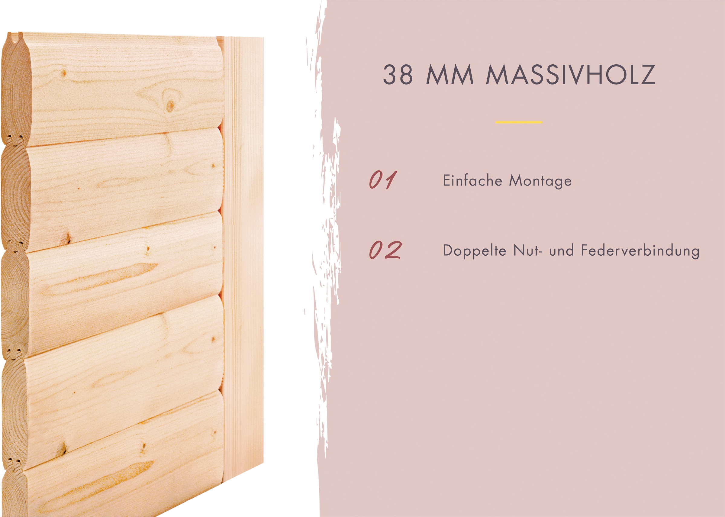 welltime Sauna »»Josie««, 9-kW-Ofen mit int. Steuerung