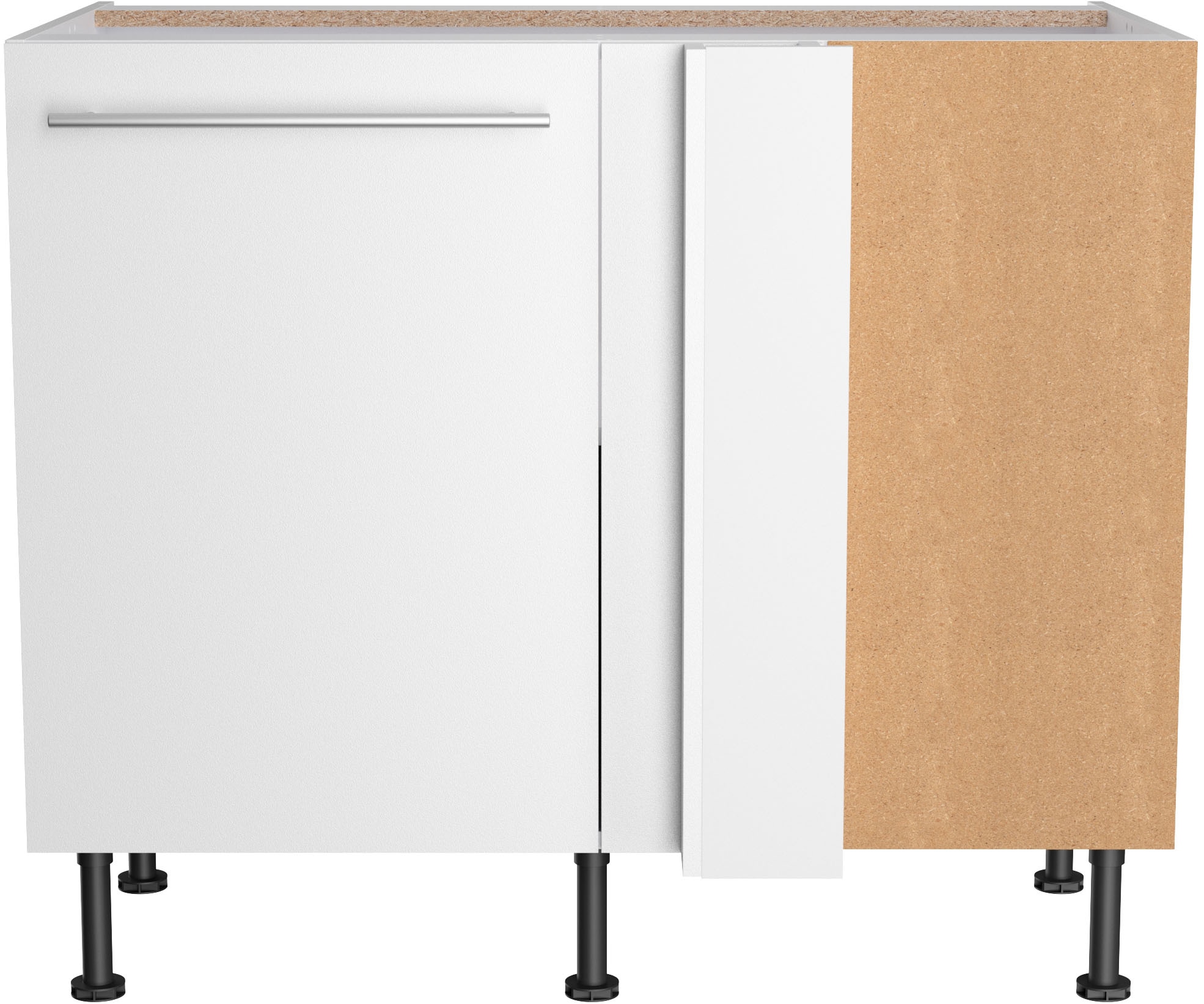 KOCHSTATION Eckunterschrank »KS-Bern2«, Breite 100 x 65 cm, Lösung für Geschirrspüler, 1 Tür, 1 Einlegeboden