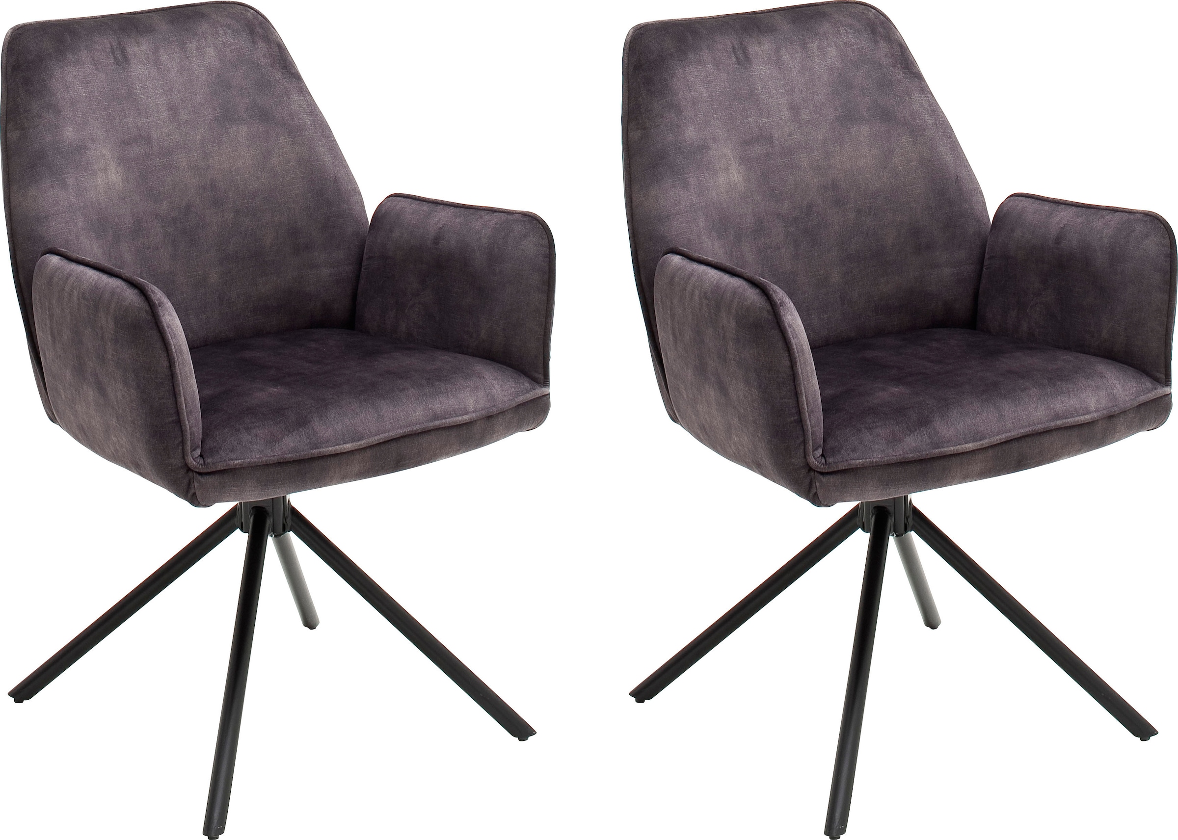 MCA furniture Esszimmerstuhl »Ottawa mit Armlehne« (Set) 2 Stk.Vintage Velo günstig online kaufen