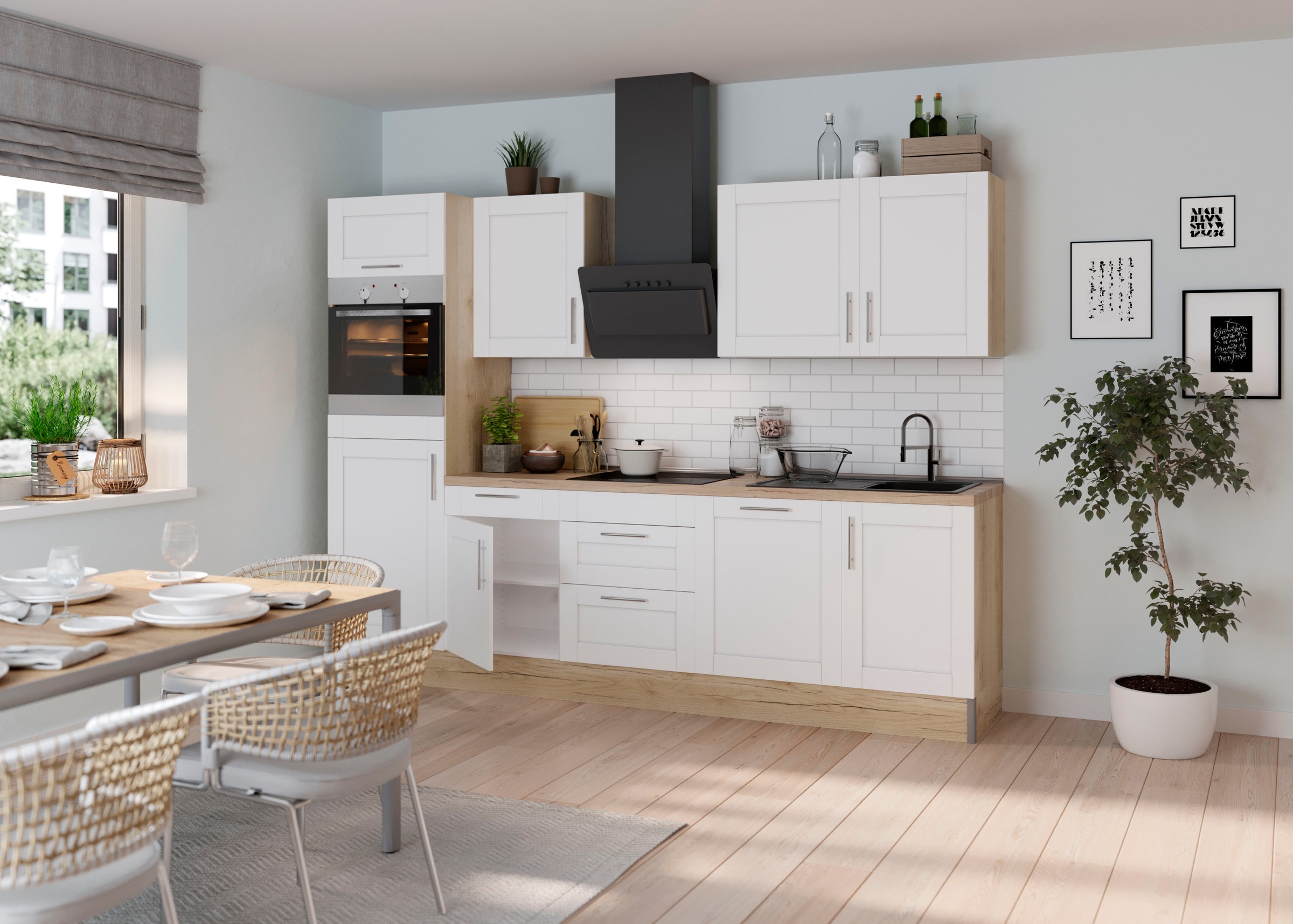 KOCHSTATION Küche »KS-Ahus«, Breite 280 cm,wahlw. mit E-Geräten,Soft Close günstig online kaufen