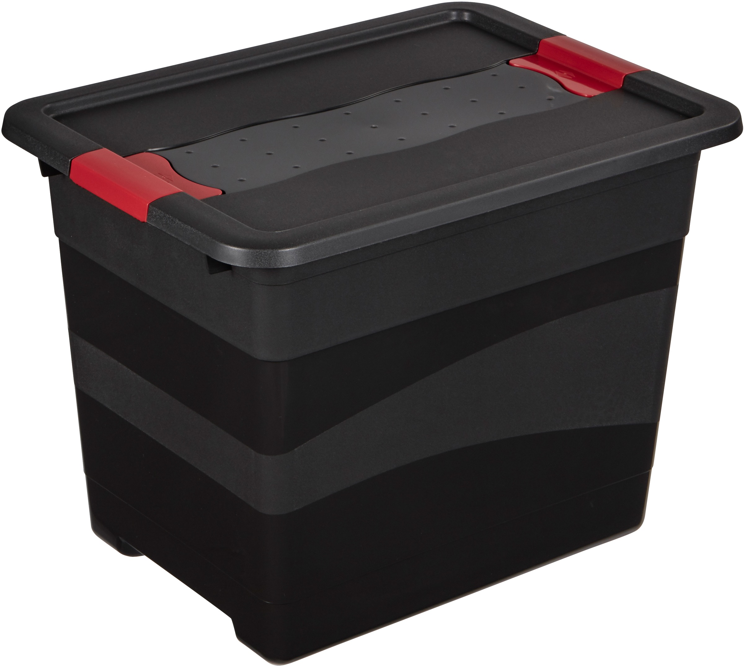 keeeper Transportbehälter »eckhart, 5er Set Transporbox, 24 L, 39,5 x 29,5 x 30 cm« 29,5 cm breit 30 cm hoch 39,5 cm lang Set, 5 Stk. tlg. seitl. Clips, Griffe am Boden, stoßfeste Seitenwände, robuster Deckel