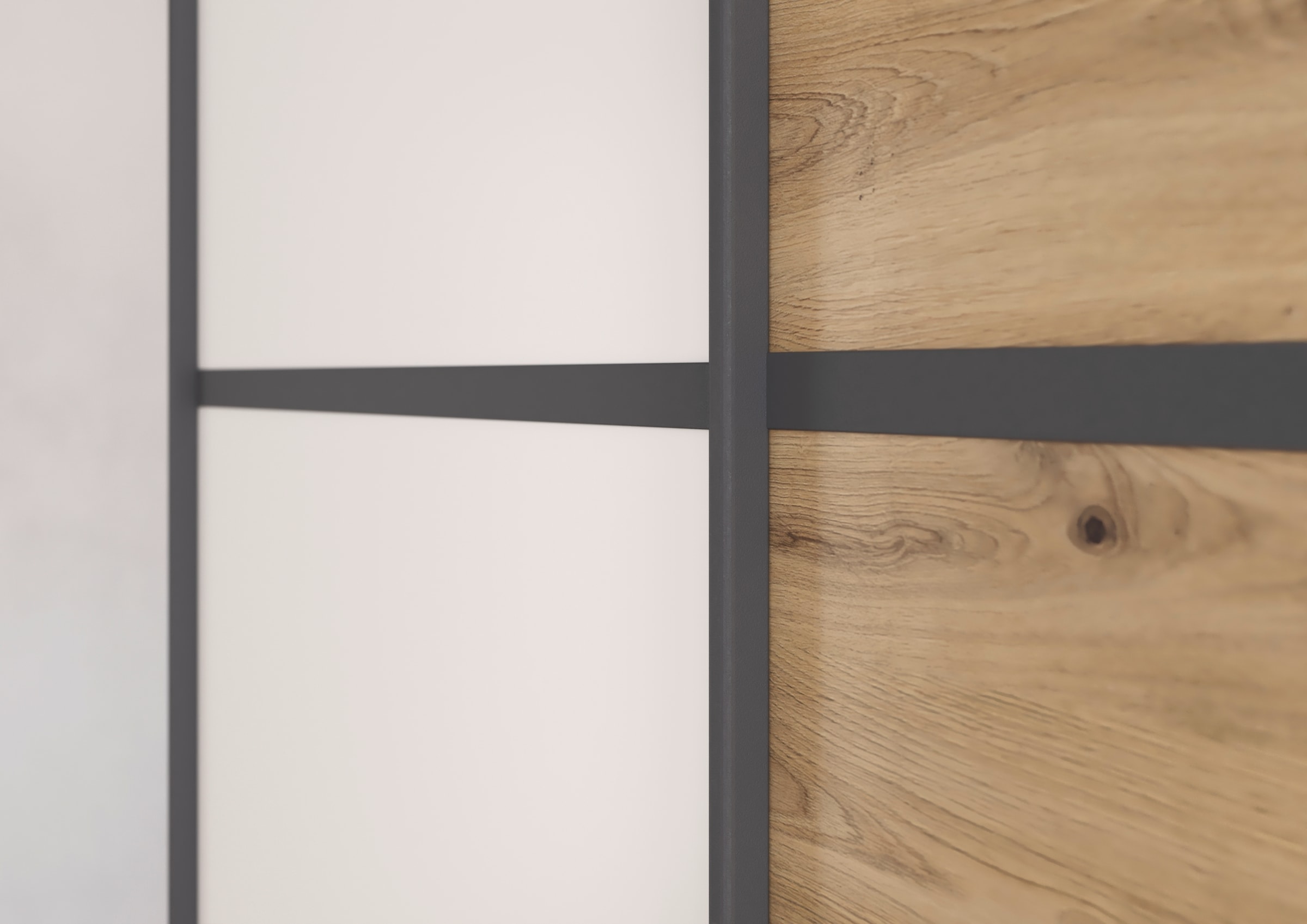 rauch Kleiderschrank »Schwebetürenschrank OTTO´s Choice Garderobe Schrank TOP ANGEBOT Avola«, (in 3 verschiedenen Ausstattungen BASIC/CLASSIC/PREMIUM), mit eleganten Zierleisten in Chrom, Schwarz oder Weiß MADE IN GERMANY