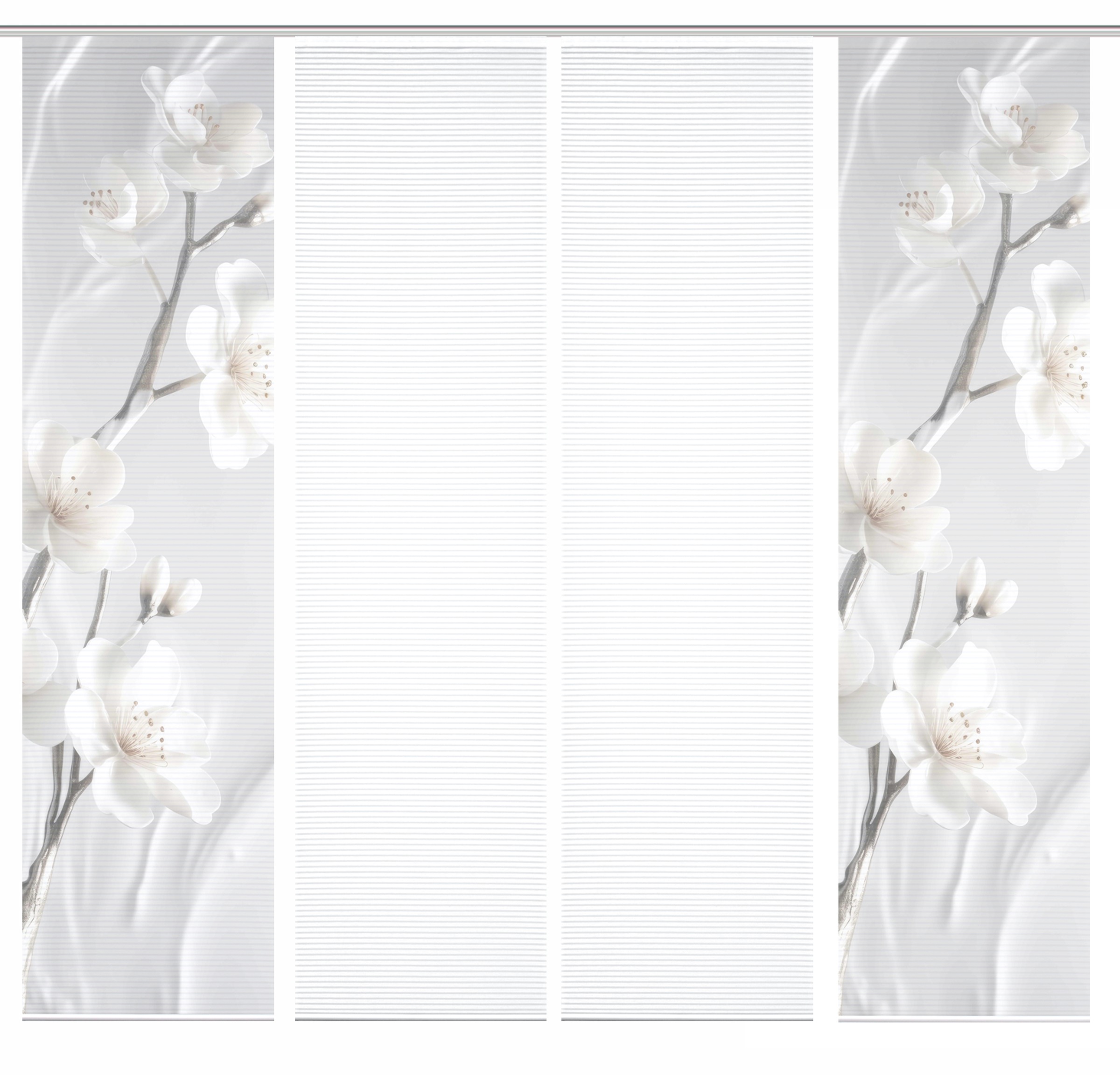 HOME in green Schiebegardine »LAIRA« Paneelwagen 4 Stk. tlg. SET DIGITALDRUCK,BAMBUSOPTIK RECYCELT