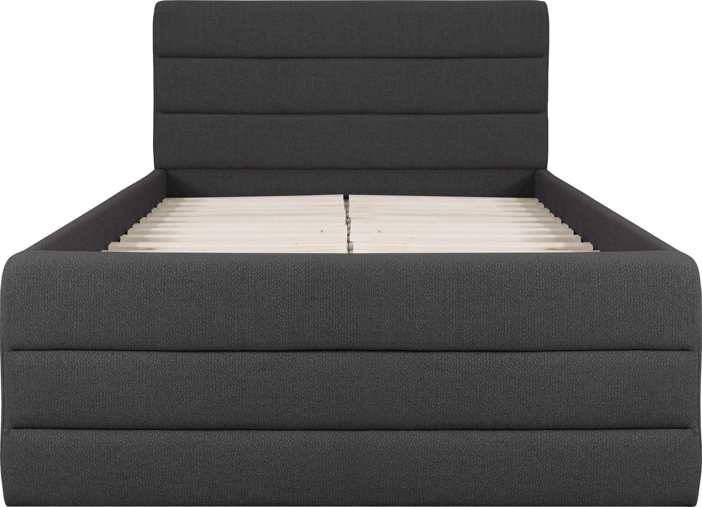 OTTO products Polsterbett »Merrit«, Quernaht im Kopf- und Fußteil, in 5 Breiten, auch in 220 cm Länge