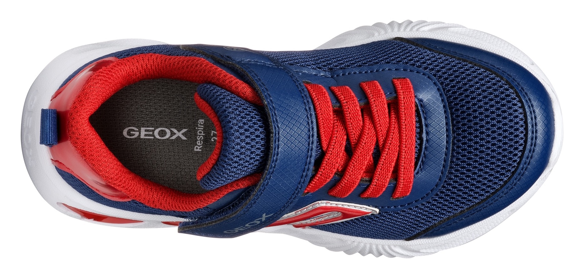 Geox Sneaker »J ASSISTER BOY Blinkschuh«, Sportschuh, Klettschuh mit auffällig blinkender Sohle