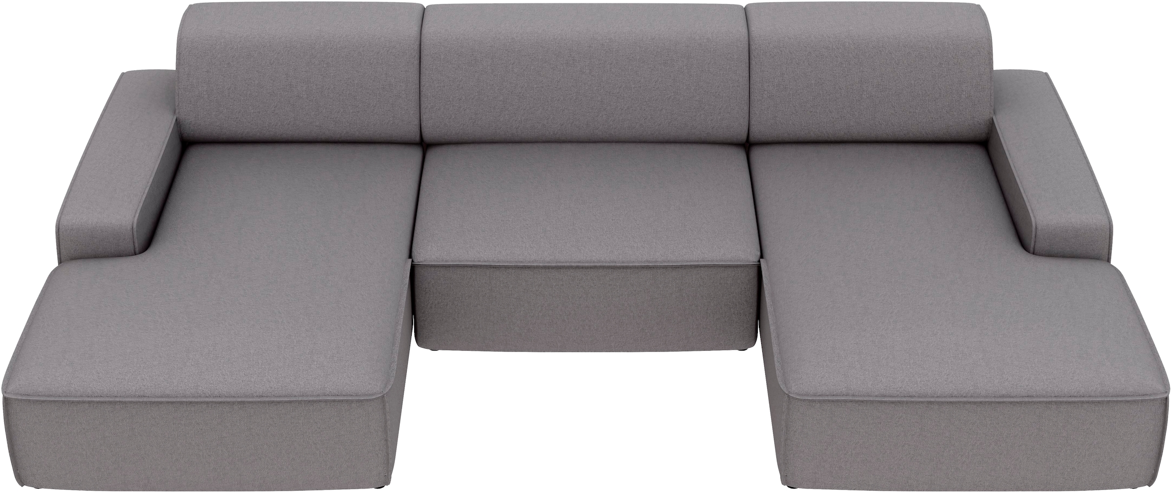 TRENDMANUFAKTUR Wohnlandschaft »Graz, wahlweise mit Sitzvorschub und Bettkasten, U-Form, Breite 329 cm« in Cord-, haustierfreundlichem LEO Struktur- oder LUMOS-3D-Bezug