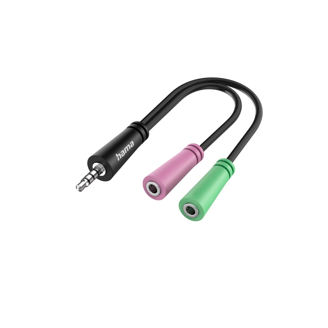 Bild von Hama Audio-Adapter »Audio-Adapter,4pol.3,5-mm-Klinke-Stecker-2x 3pol.3,5-mm-Klinke-Headset«, 3,5-mm-Klinke zu 3,5-mm-Klinke, 15 cm