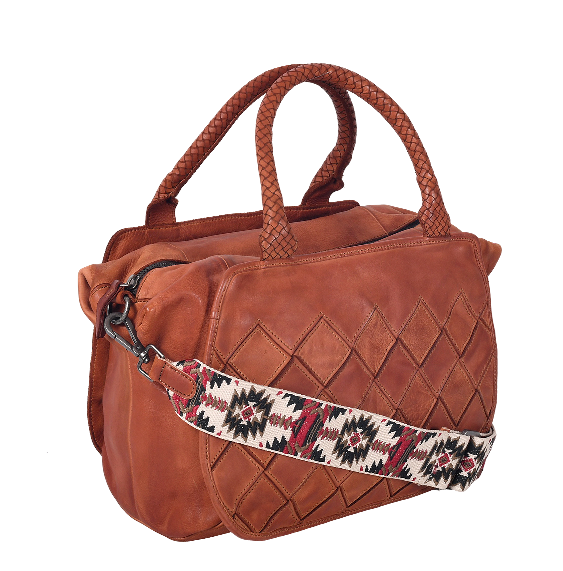 HARBOUR 2nd Handtasche »Sestilia« Damen Schultertasche, Tragetasche mit kontrastfarbigem Umhängeriemen