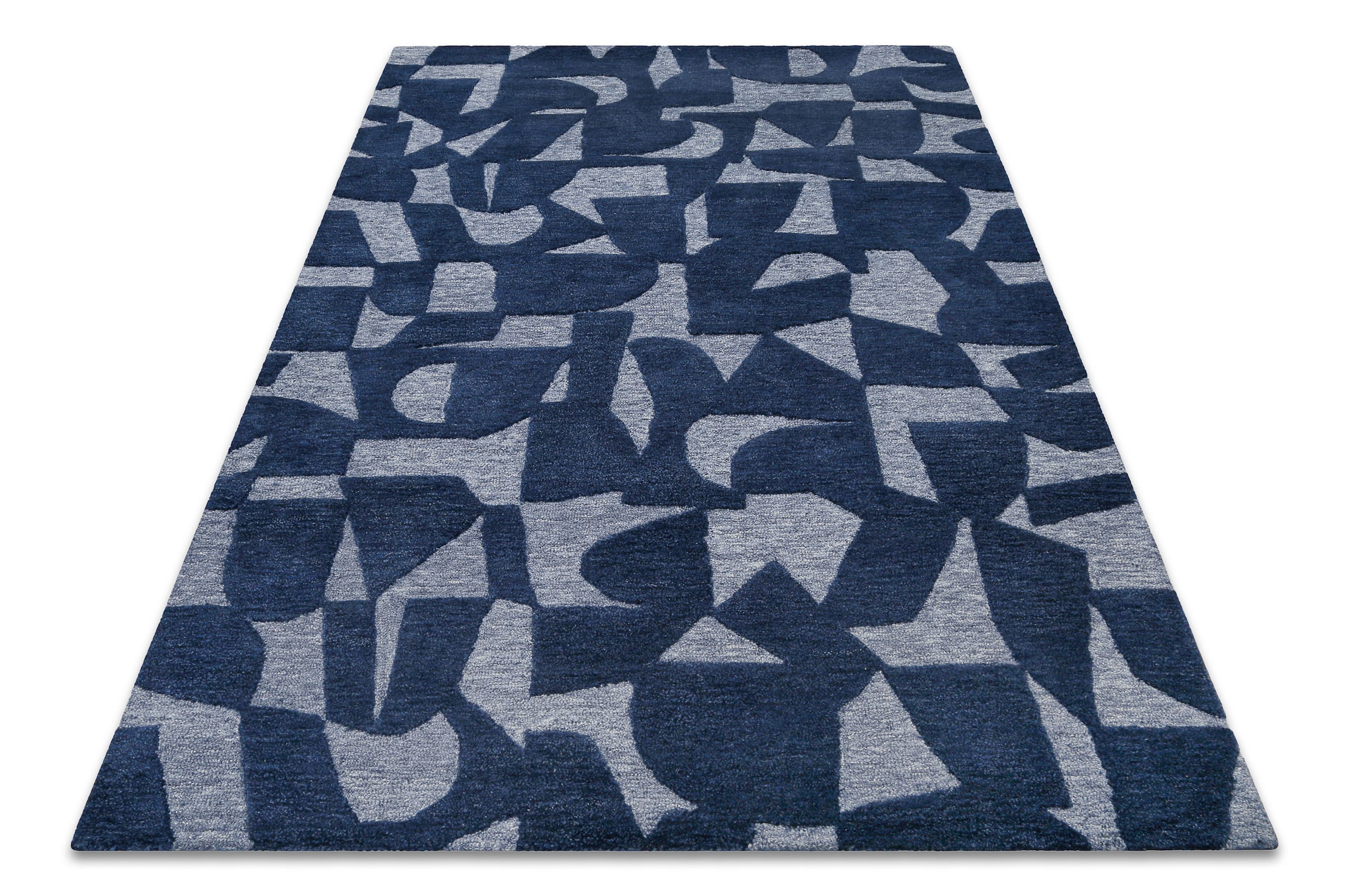 Wecon home Teppich »Ocean State«, rechteckig, 10 mm Höhe, handgefertigt, gemustert, pflegeleicht, Wolle, Wohnzimmer, Esszimmer