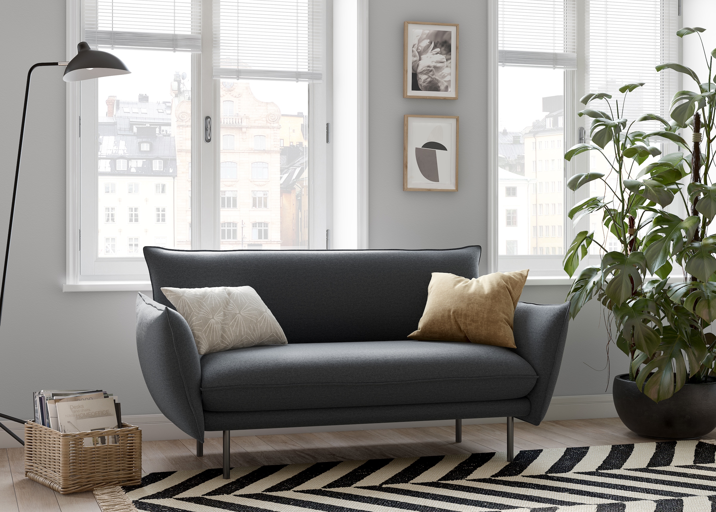 Home affaire 2-Sitzer »Stine« Besonderes Design durch Kissenoptik und Keder günstig online kaufen