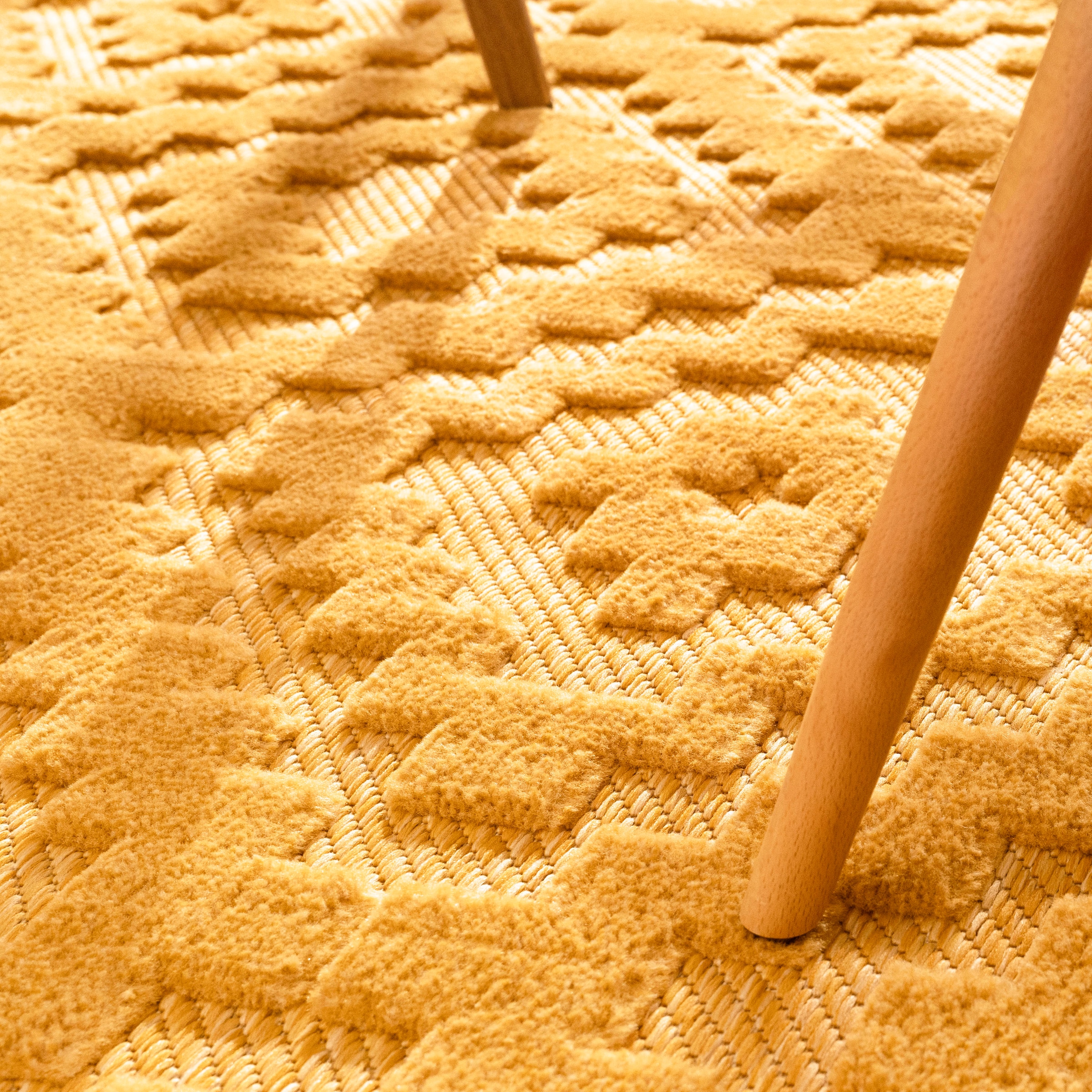 Paco Home Teppich »Livorno 672«, rechteckig, Uni-Farben, Scandi, Rauten  Muster, Hoch-Tief Effekt, Outdoor geeignet auf Raten kaufen