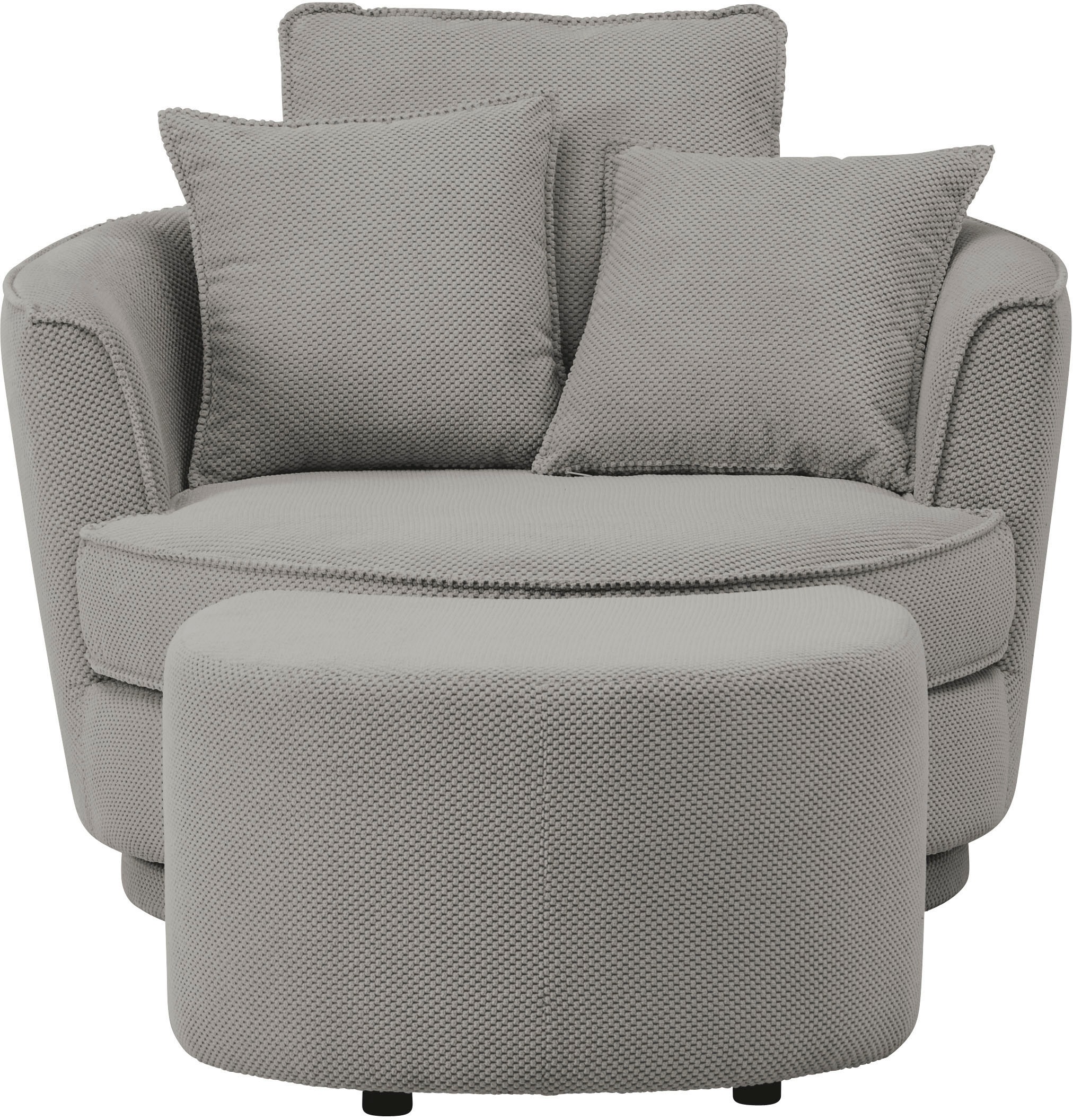 Leonique Drehsessel »MAISIE, Love Seat XXL Lese-Sessel, Big-Sessel mit Hock günstig online kaufen