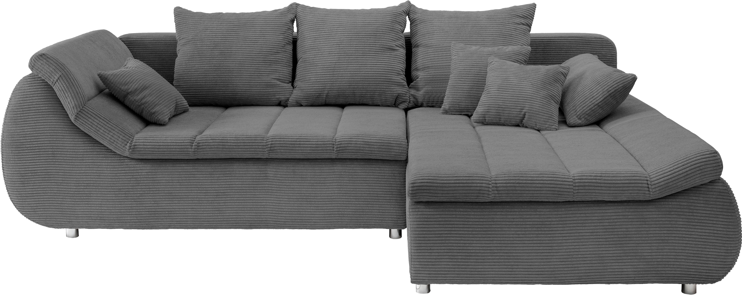 INOSIGN Ecksofa »Imola elegant und bequem, aktuelle Steppung im Sitz, L-Form«, wahlweise mit Bettfunktion