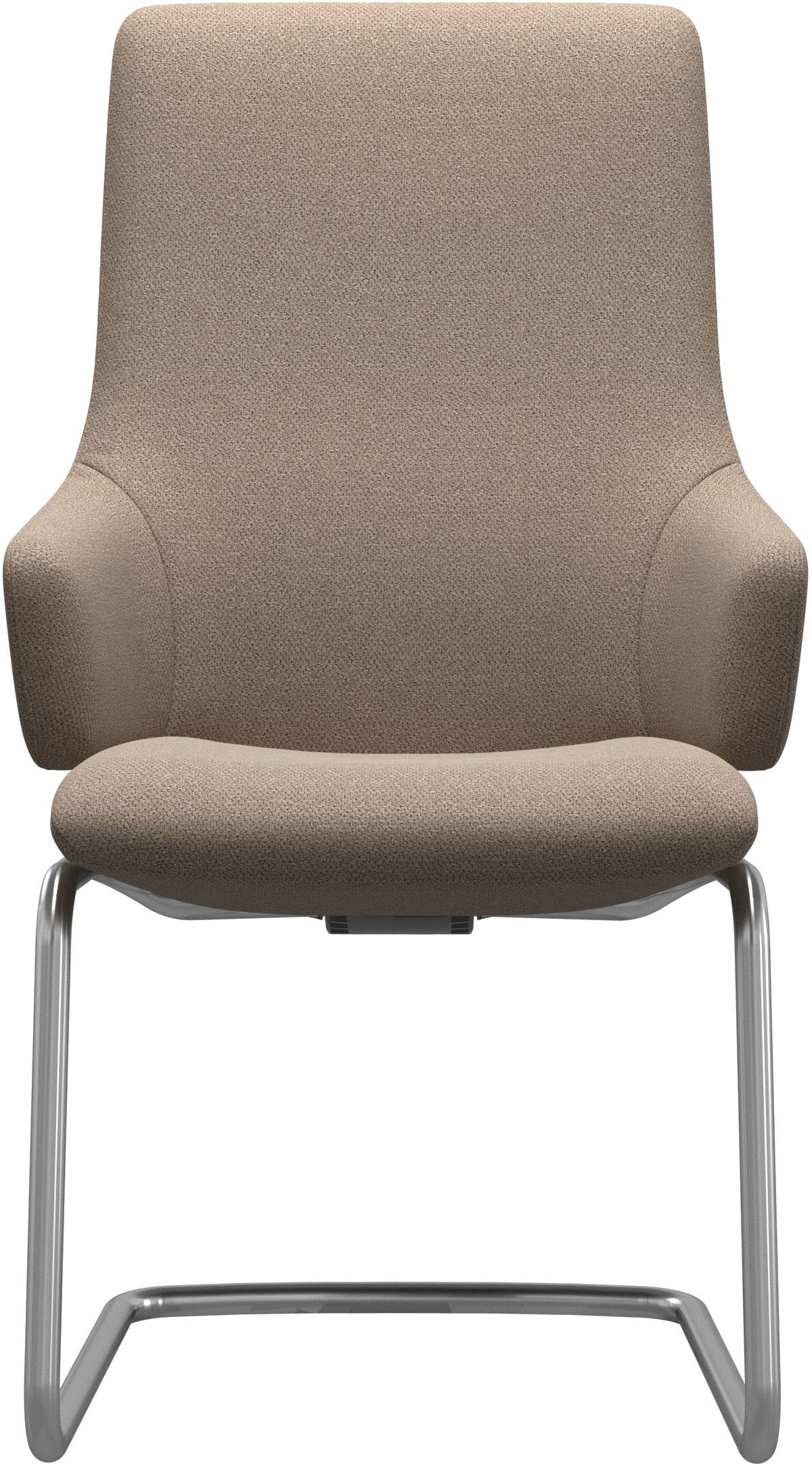 Stressless® Polsterstuhl »Laurel«, ROHLEDER Stoff Q2 FARON, High Back mit Armlehne, Größe L, mit Beinen aus Stahl in Chrom
