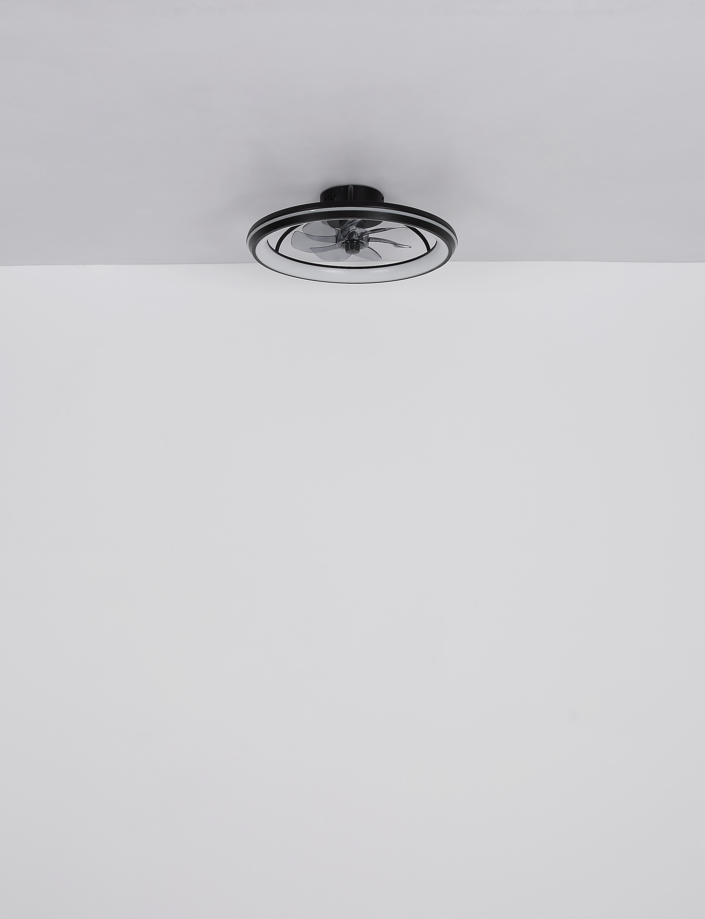 GLOBO LIGHTING Deckenleuchte »KENDALL« LED-Modul 1 Stk. warmweiß - kaltweiß Ventilator schwarz Kristalle Funktionen heizen-kühlen CCT