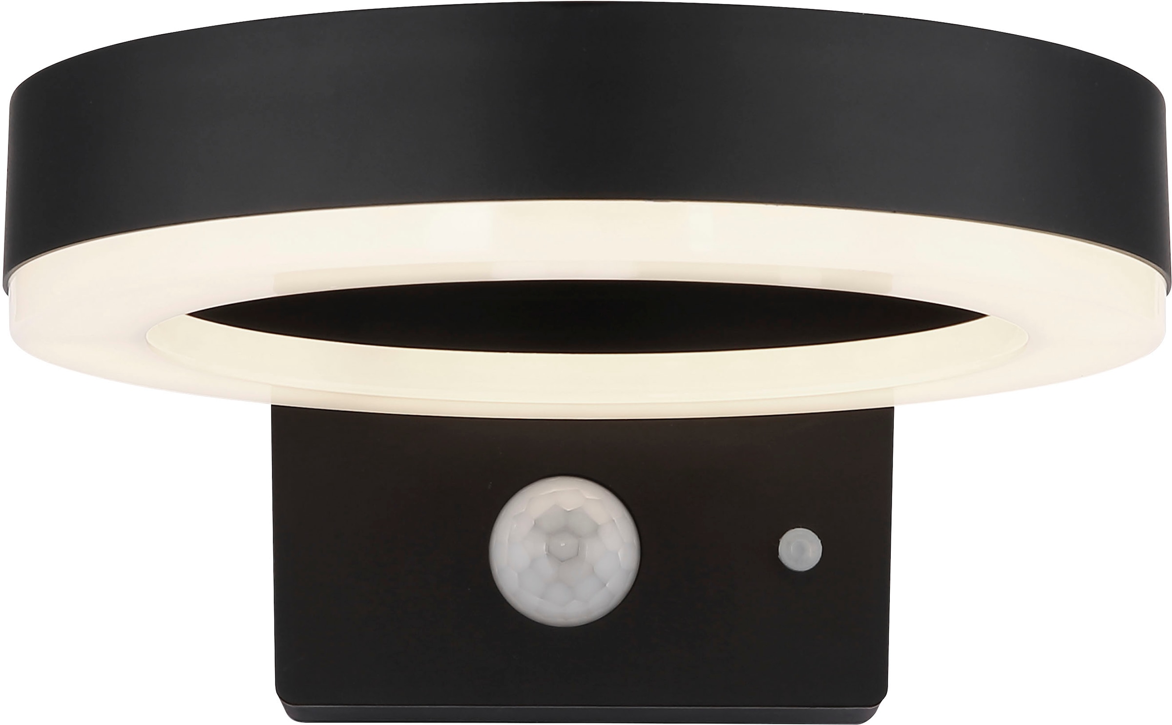 GLOBO LIGHTING LED Solarleuchte »SOLARLEUCHTE KUNSTSTOFF SCHWARZ MATT, 1XLED« LED-Modul 1 Stk. Warmweiß Solar Garten Terrasse Außenbeleuchtung Funktionsleuchte Außenbereich